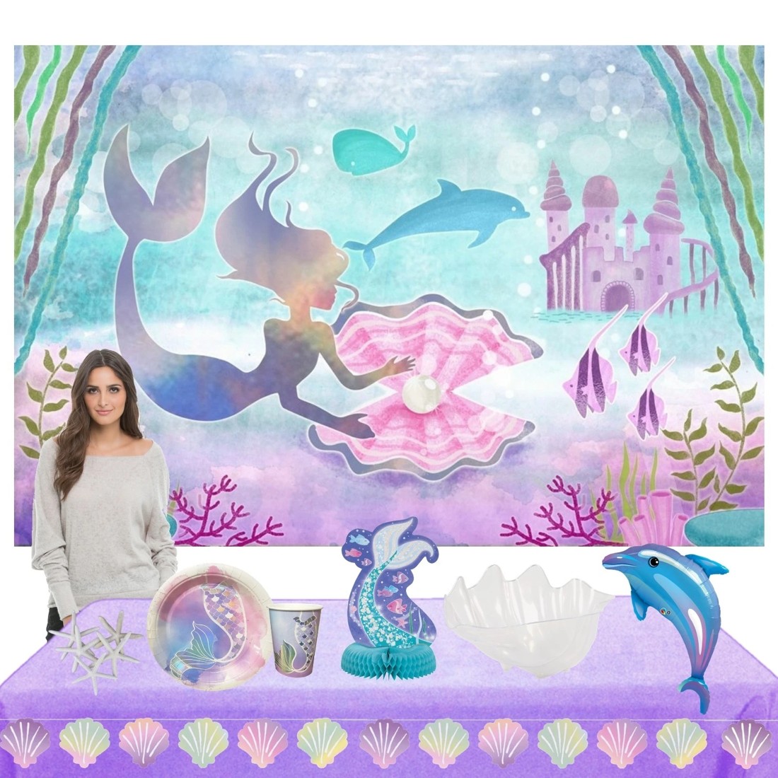 2 Alibaba Mermaid Large Fabric Backdrop, 2 of 2