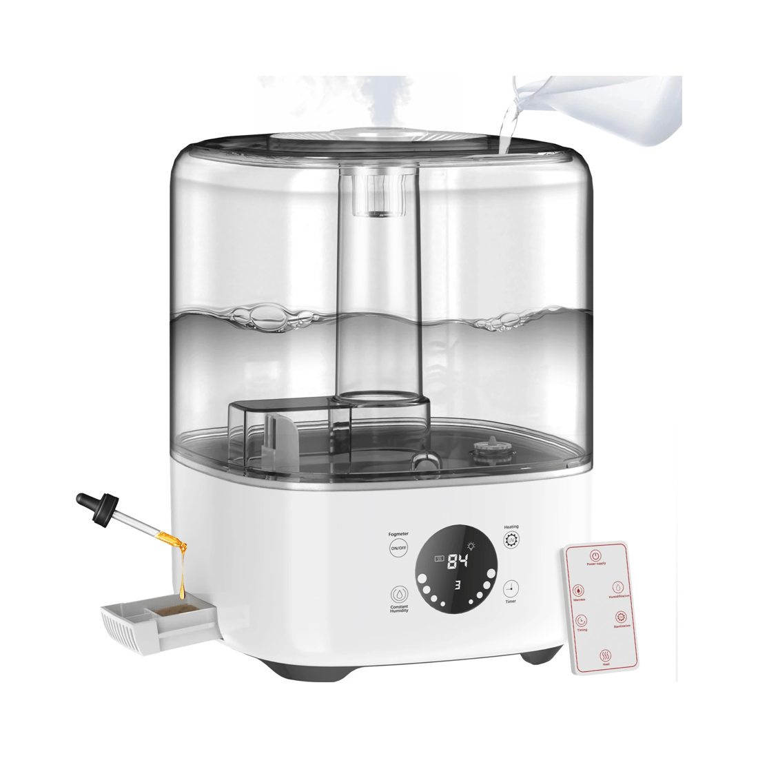 1 Advwin 5l Air Humidifier & Diffuser With Adjustable Humidity Control For Baby, Plants, Bedroom Large Room, 1 of 7