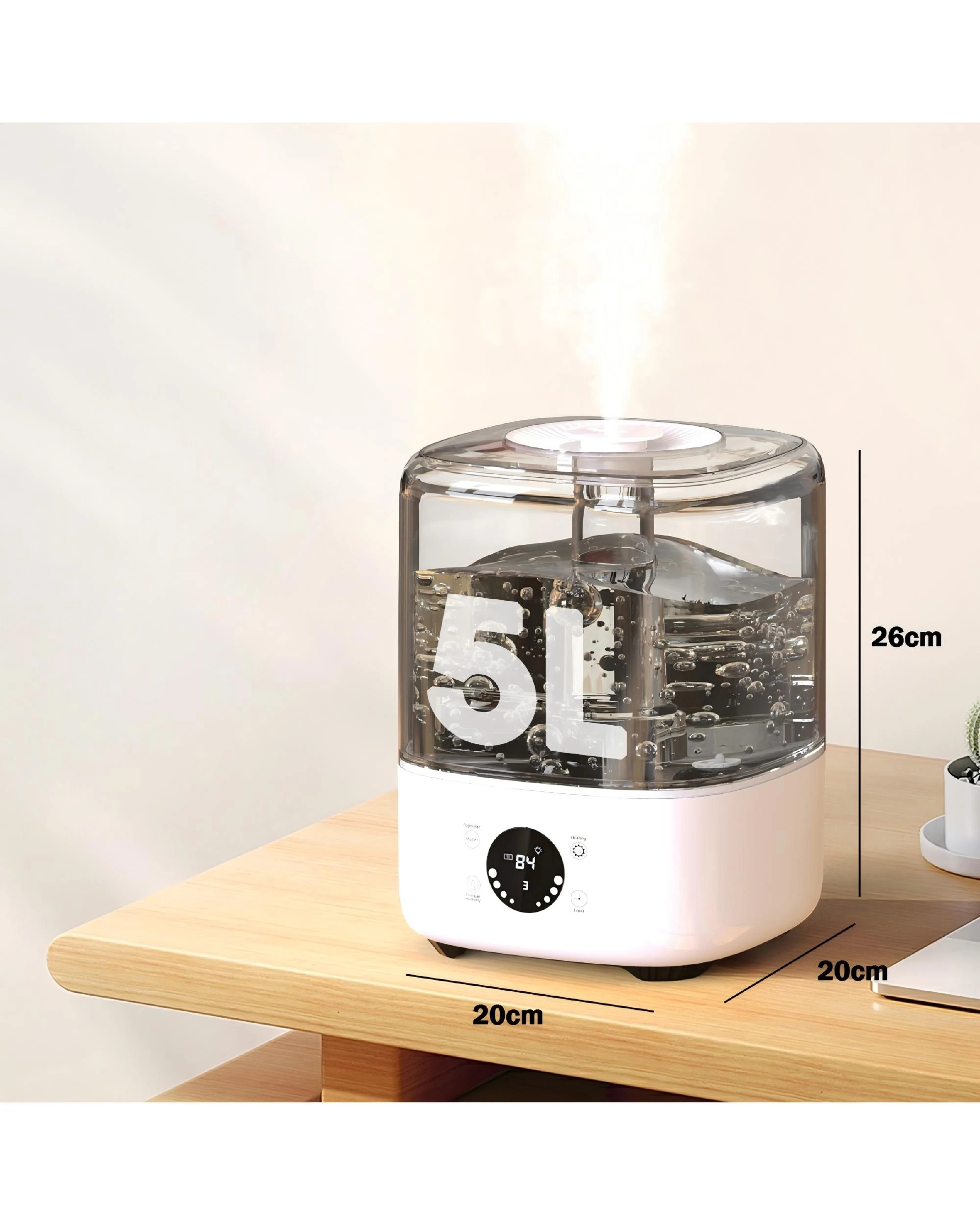 1 Advwin 5l Air Humidifier & Diffuser With Adjustable Humidity Control For Baby, Plants, Bedroom Large Room, 1 of 7