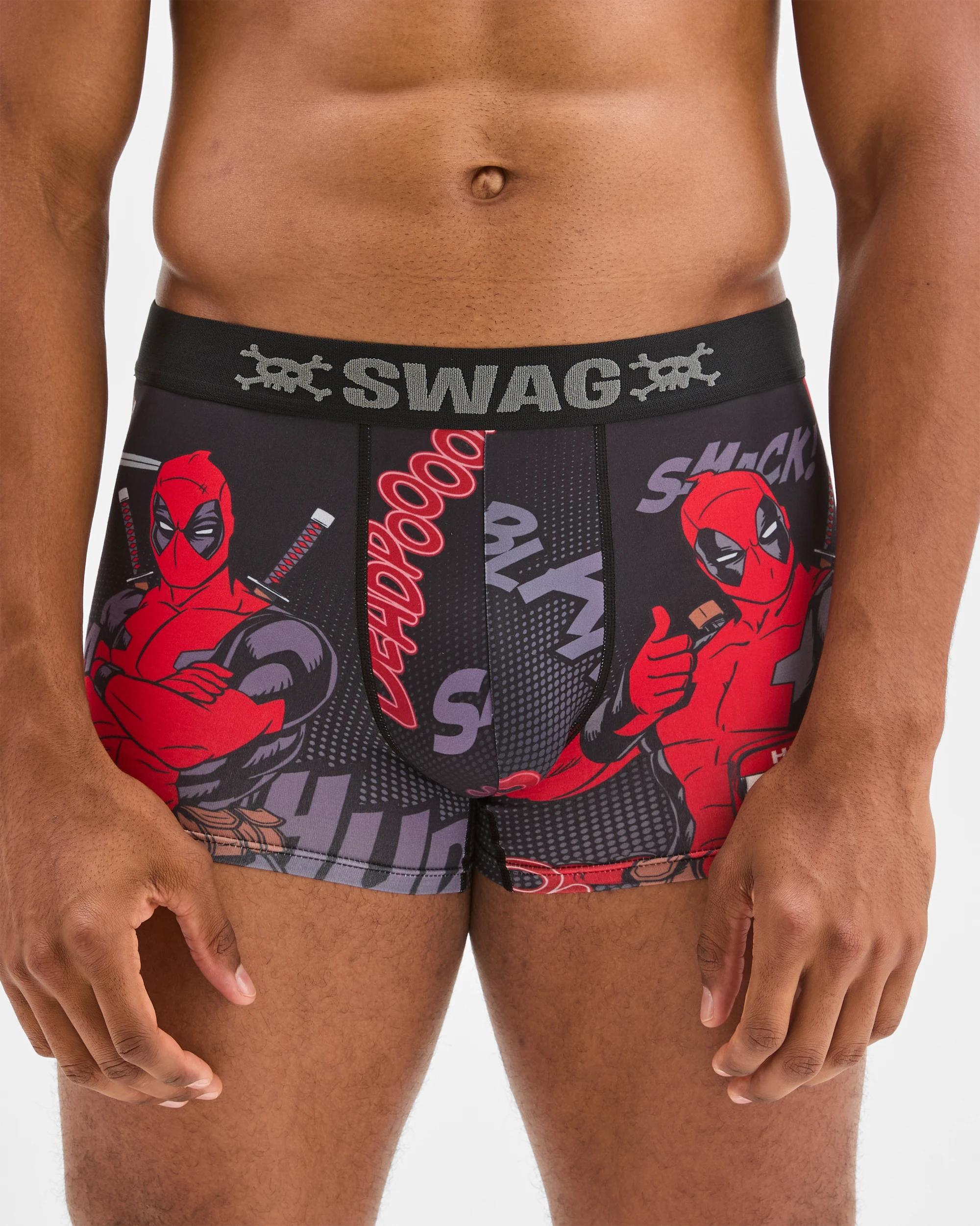 4 Swag Licensed Trunks - Deadpool BLACK, 4 of 4