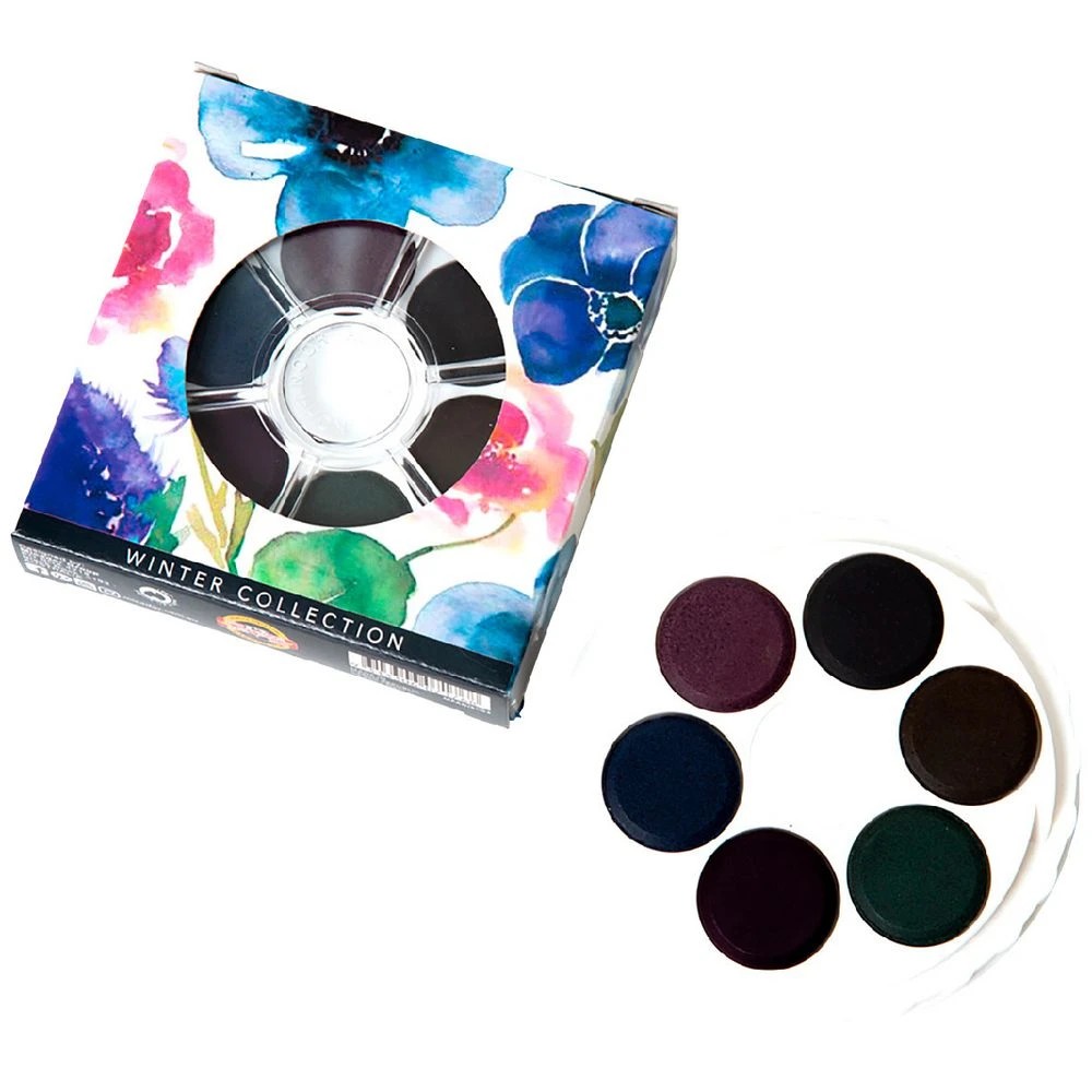 1 Micador for Artists Brilliant Watercolour Disc Winter 6 Pack, 1 of 5