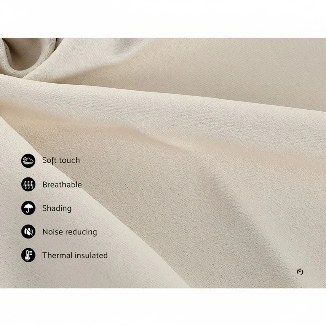 6 Artiss 2X Blockout Curtains Eyelet 140x230cm - Beige, 6 of 6