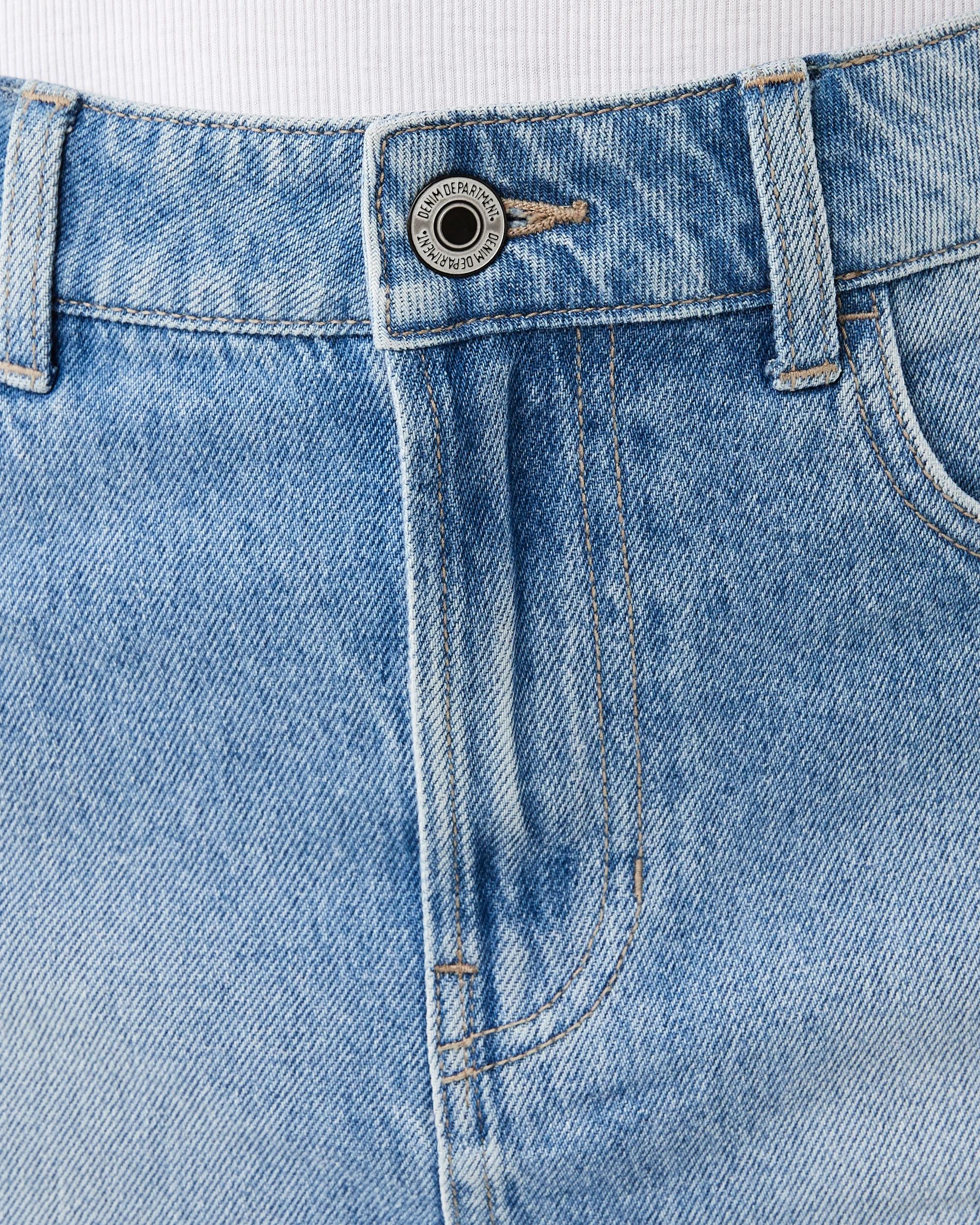 4 Denim A-Line Mini Skirt Light Wash, 4 of 7