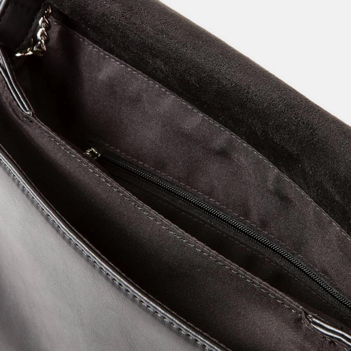4 Front Flap Crossbody Bag BLACK, 4 of 6