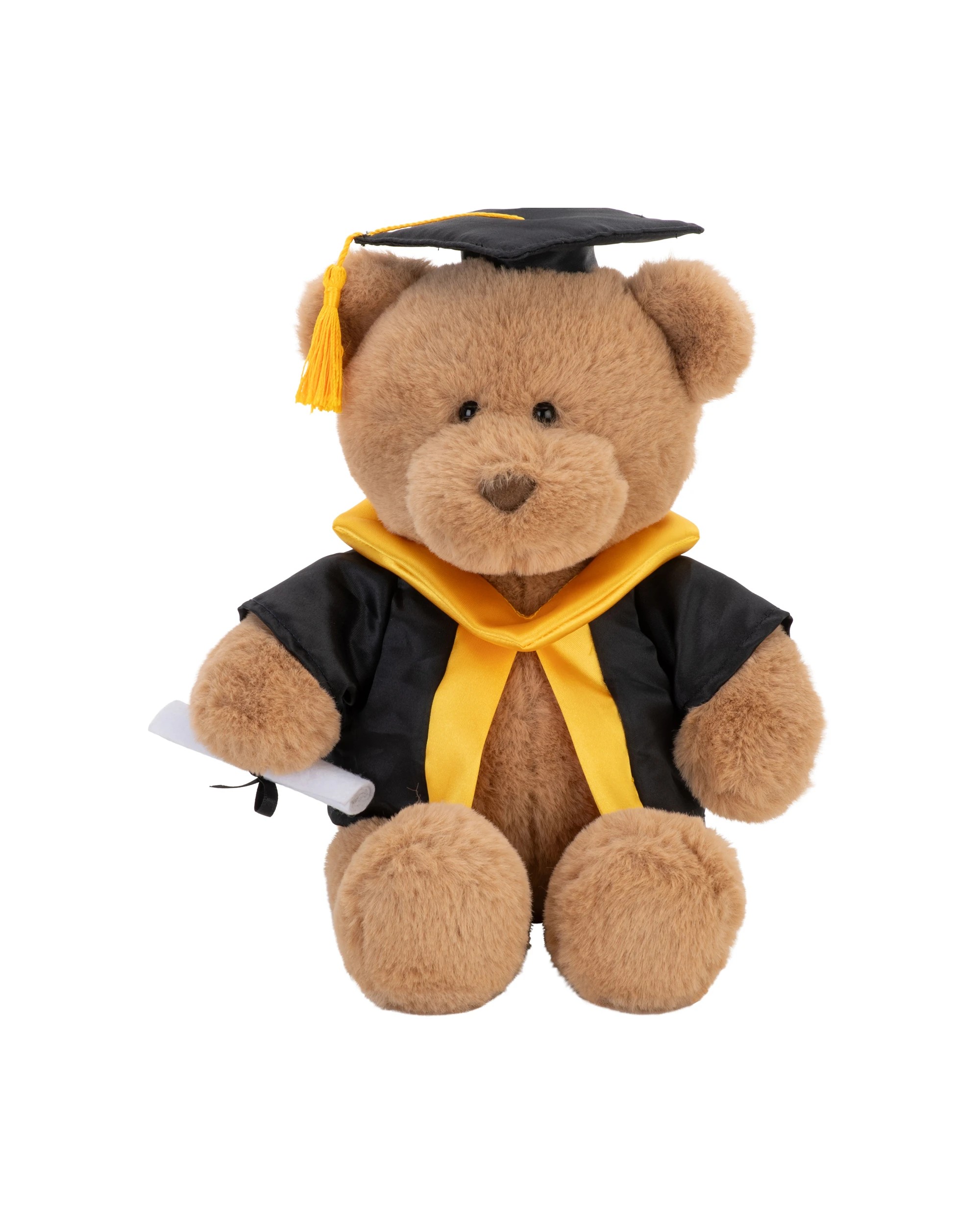 1 With Heart - Graduation Bear with Scroll, Soft Toy, Beige, Large, 24cm H, 1 of 4