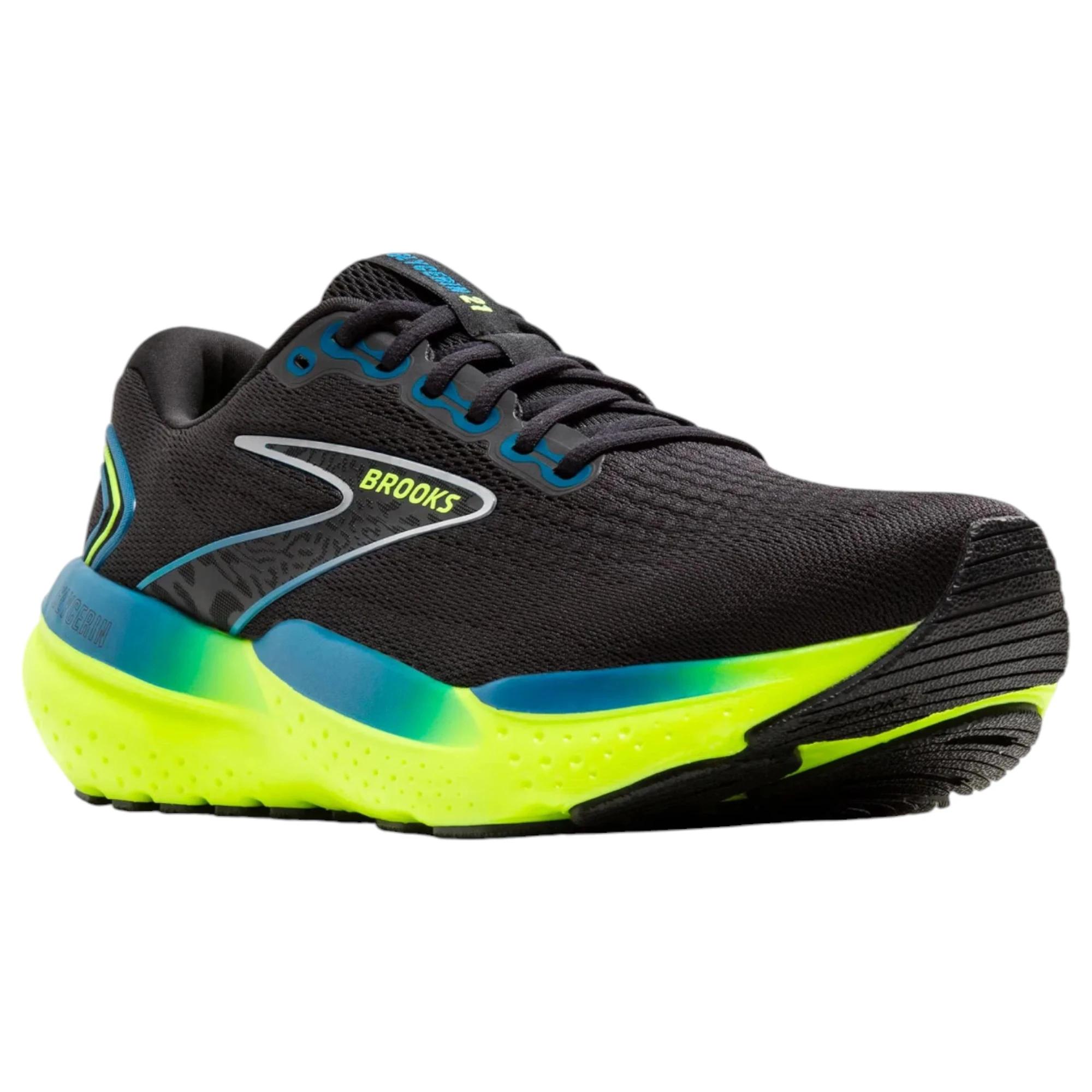 3 Brooks Mens Glycerin 21 Athletic Running Shoes BLACK/BLUE/NIGHTLIFE, 3 of 6