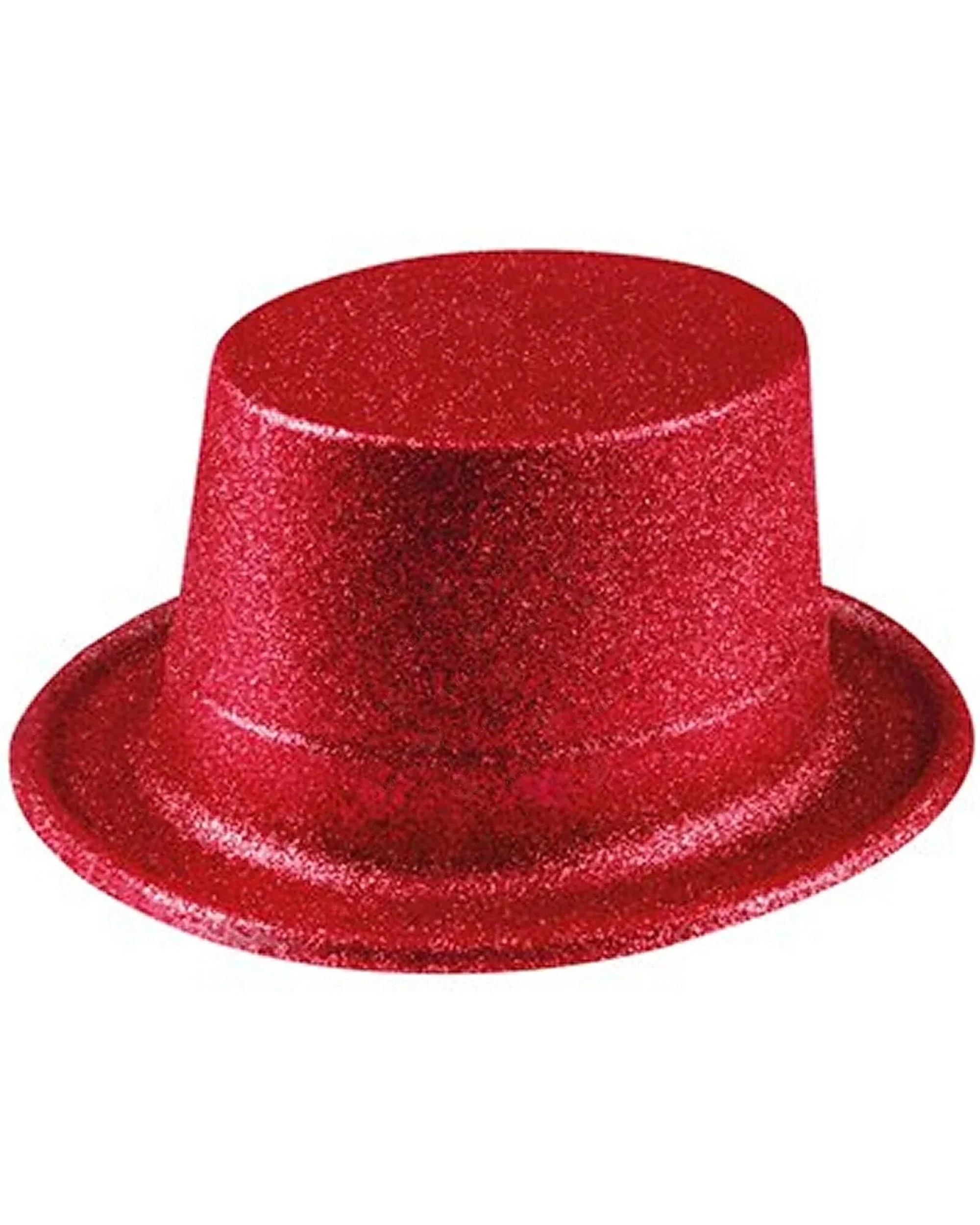 2 BR Costumes Glitter Top Hat Adult Costume Fancy Dress Party Plastic Tall Hat - Red, 2 of 3