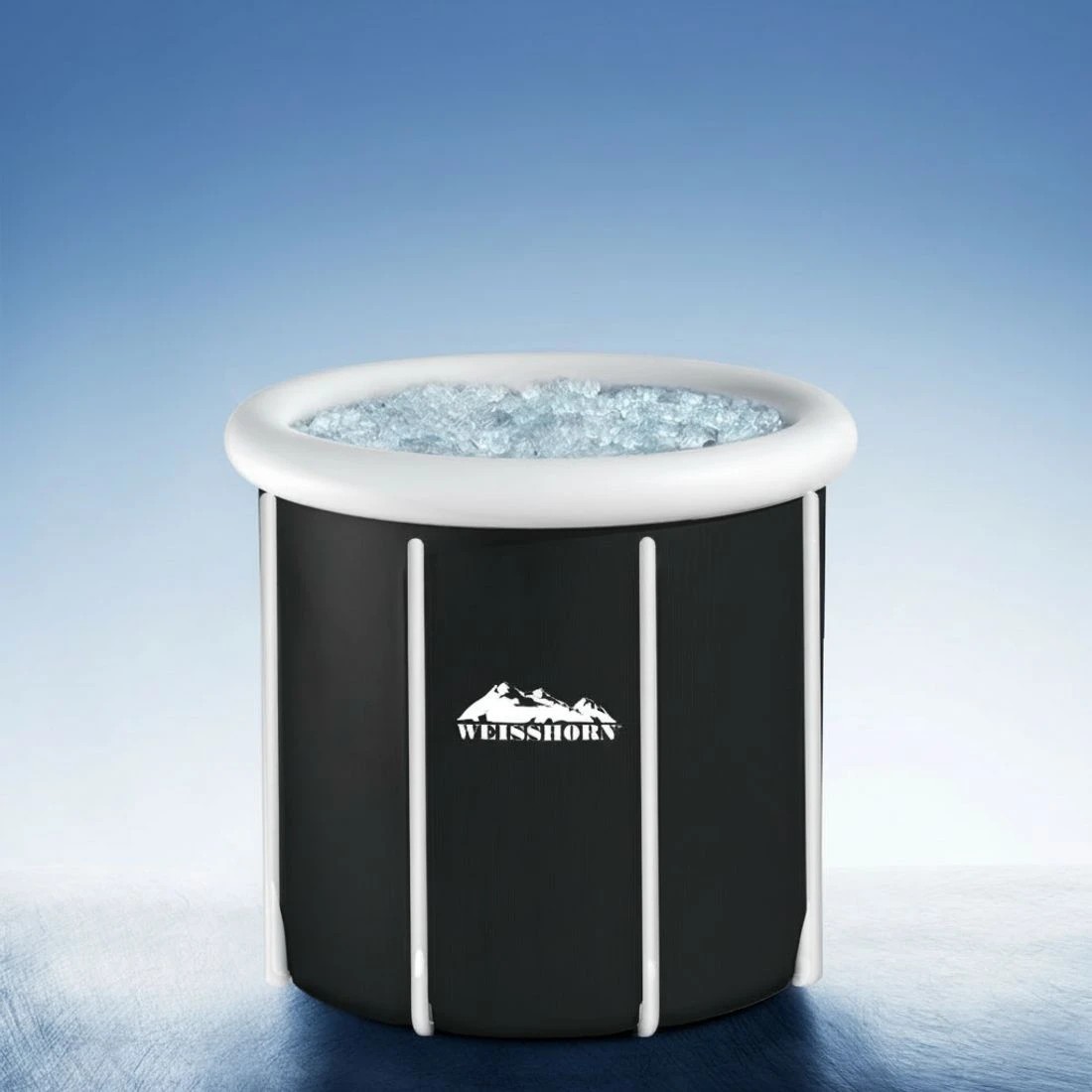 4 Weisshorn Portable Ice Bath Tub 80X80CM Inflatable Folding Bathtub Spa - Black, 4 of 5