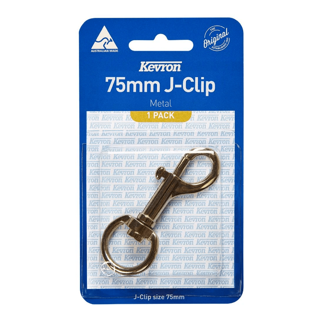 1 Kevron Metal J Clip 75mm, 1 of 2
