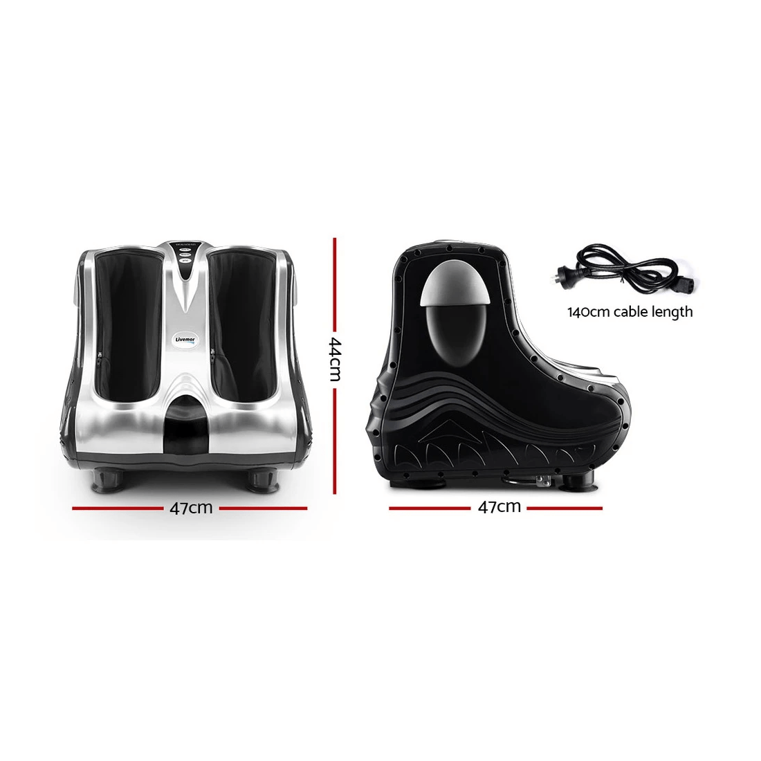 2 Livemor Foot Massager Massagers Shiatsu Electric Roller Ankle Calf Leg Kneading - Multi, 2 of 7