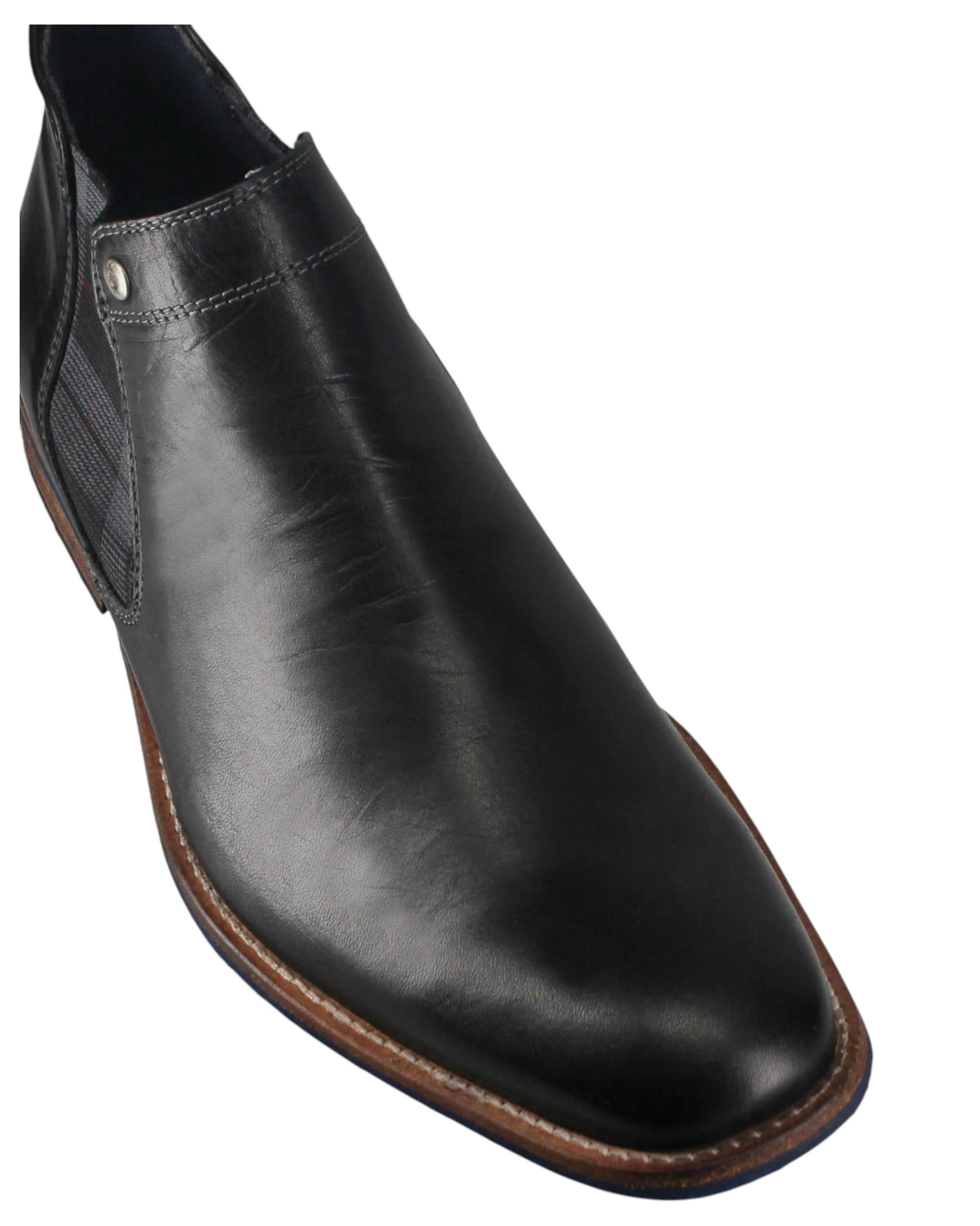 5 Wild Rhino Mens Drake Formal Dress Work Boots BLACK, 5 of 6