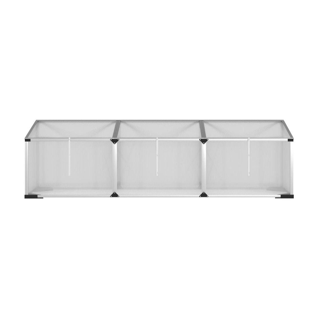 3 Green Fingers Greenhouse Cold Frame Plant Grow Aluminium Polycarbonate Green House - Silver, 3 of 6