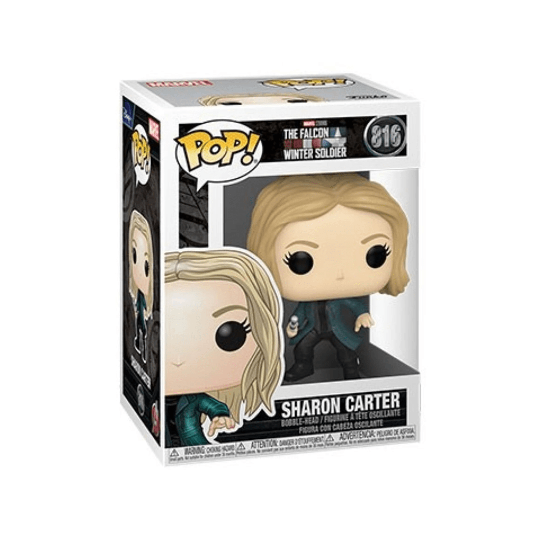2 Pop Vinyl Figurine Falcon Winter Soldier Sharon Carter 10Cm Collectable - Multi, 2 of 3