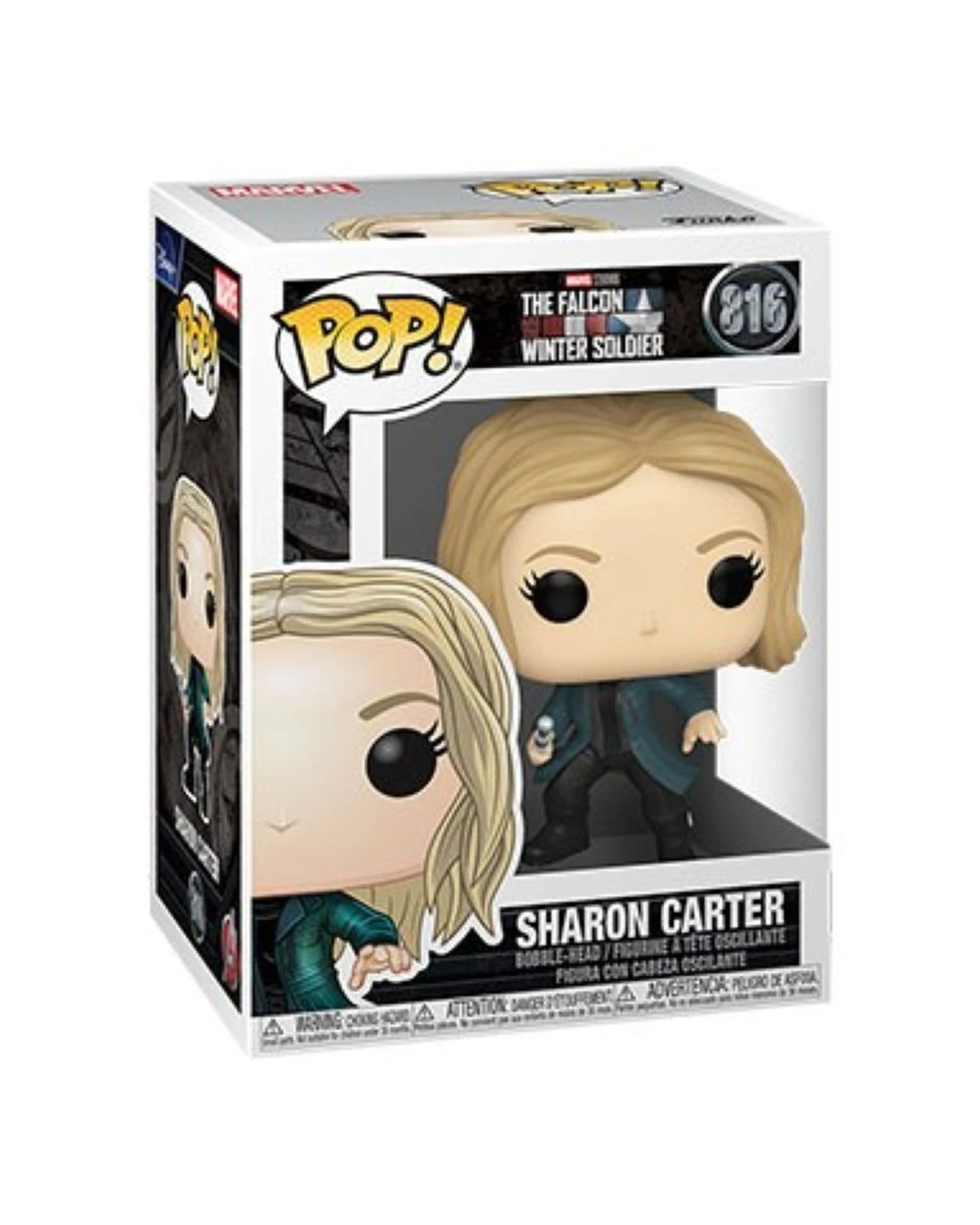 2 Pop Vinyl Figurine Falcon Winter Soldier Sharon Carter 10Cm Collectable - Multi, 2 of 3