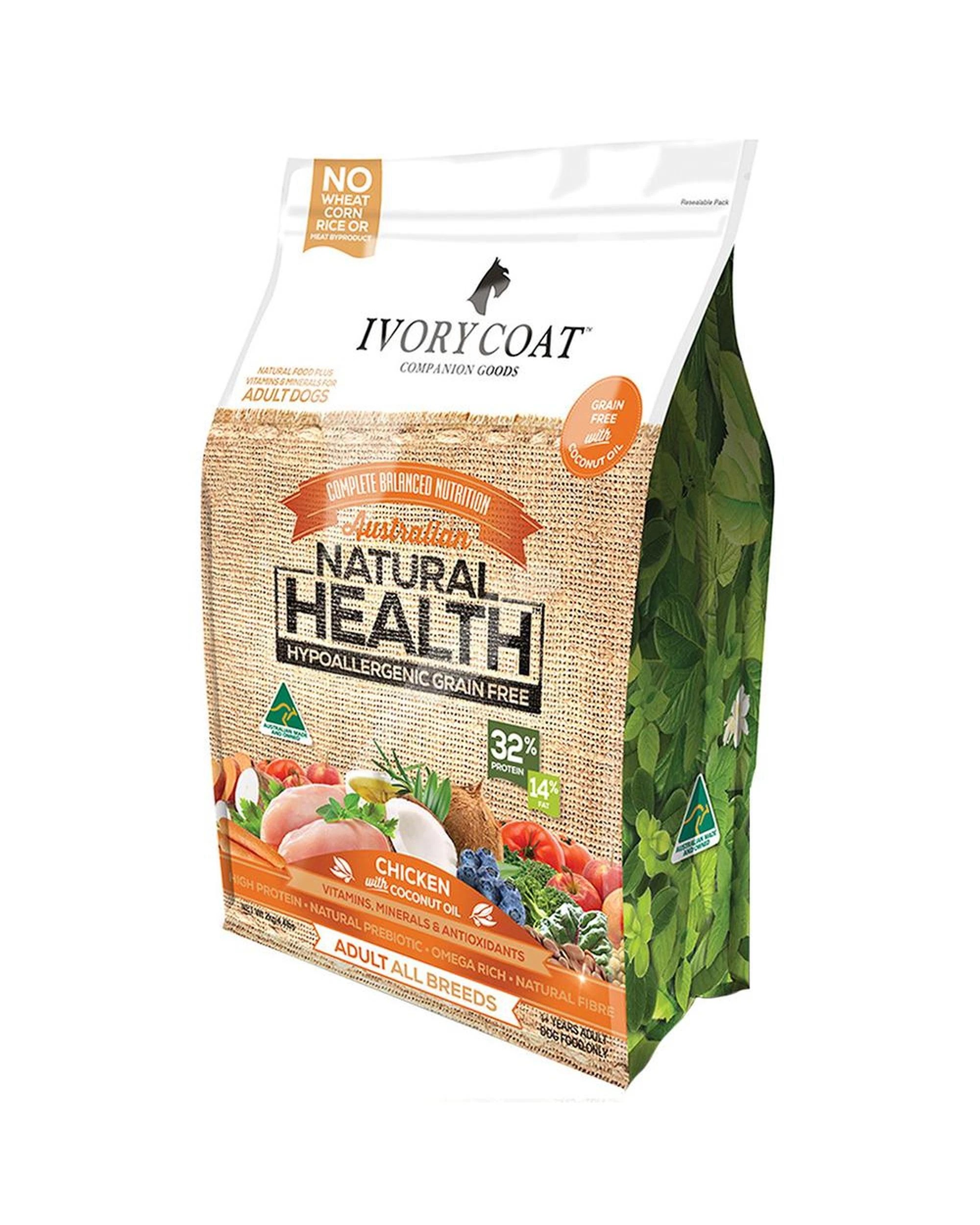 1 Ivory Coat Dog Adult Grain Free Chicken with Coconut Oil 13kg, 1 of 1