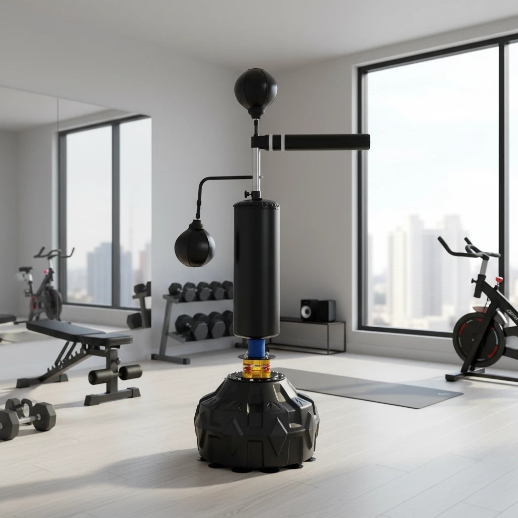 2 Costway Boxing Speed Trainer 360° Punching Spinning Bar w/Adjustable Height, 2 of 2
