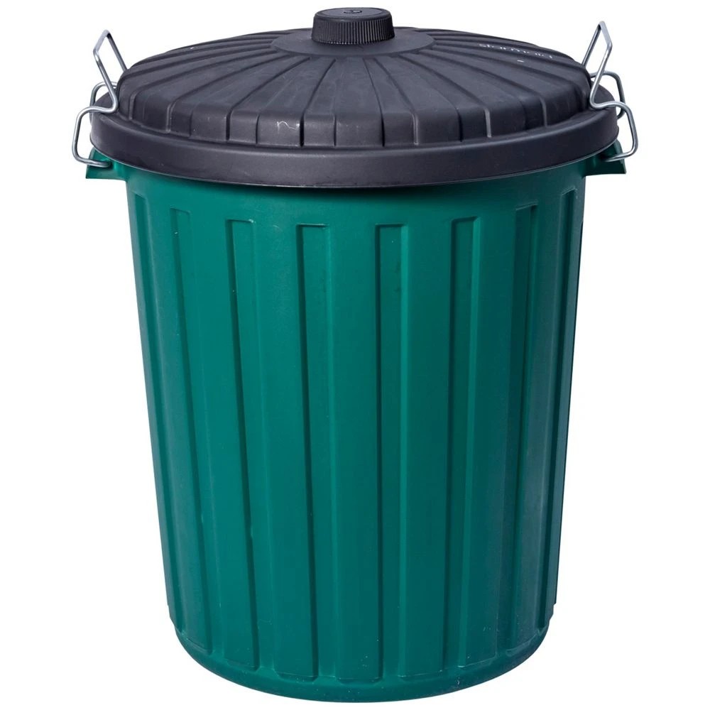 1 Willow Garbage Bin 46L Green and Black, 1 of 1