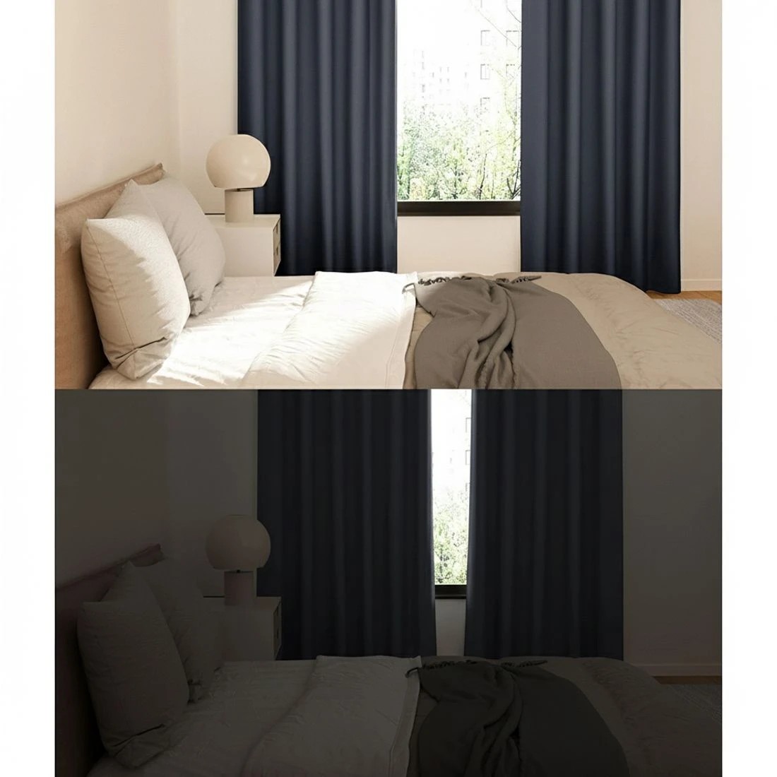 3 Artiss 2X Blockout Curtains Eyelet 300x230cm - Charcoal, 3 of 5