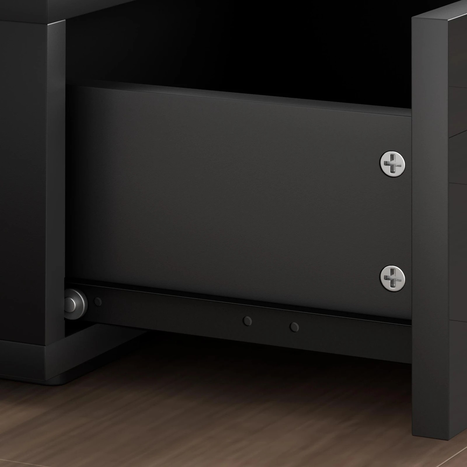 3 Alfordson Entertainment Unit 220cm TV Stand LED Light Storage Gloss - Black, 3 of 10