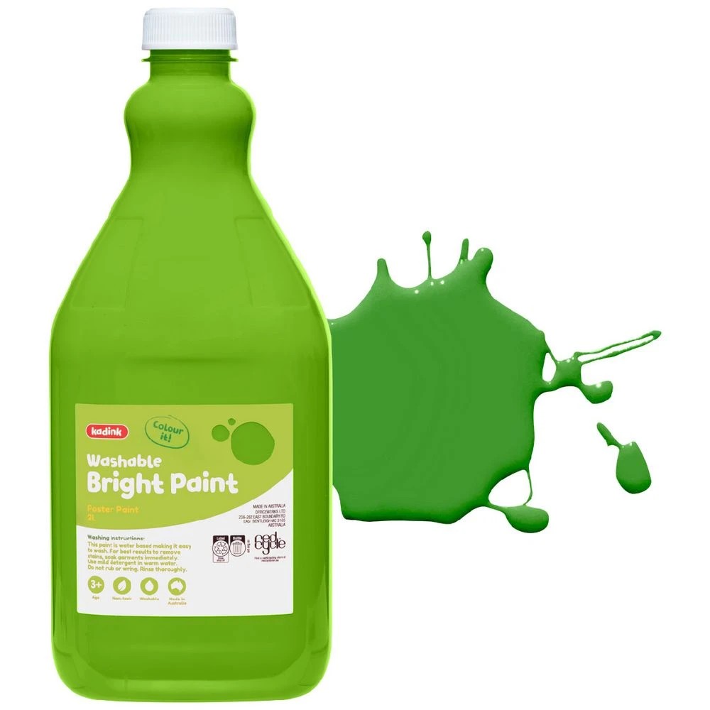 1 Kadink Bright Poster Paint 2L Light Green, 1 of 2