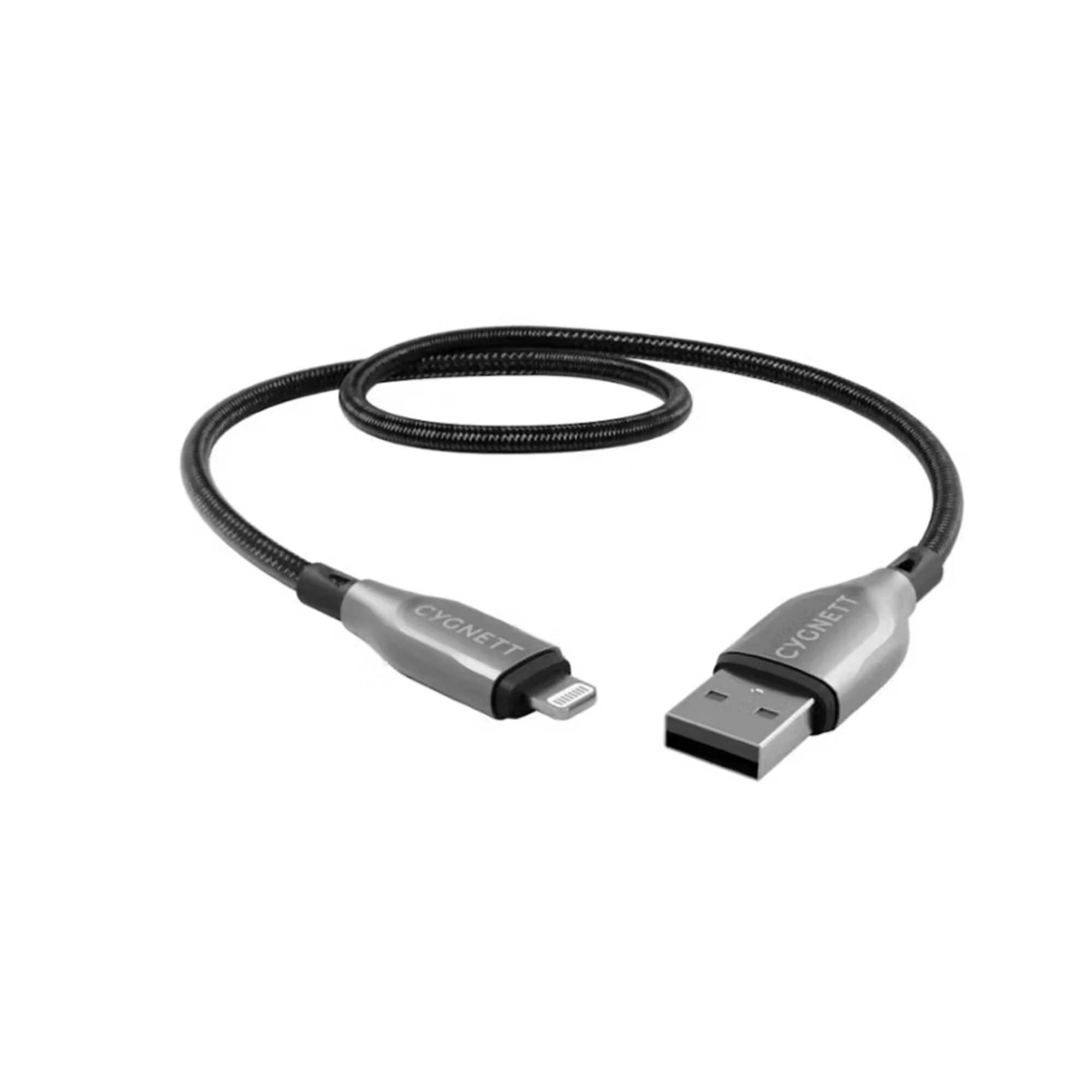 1 Cygnett - Armoured 50cm Lightning to USB-A Cable - Black, 1 of 2