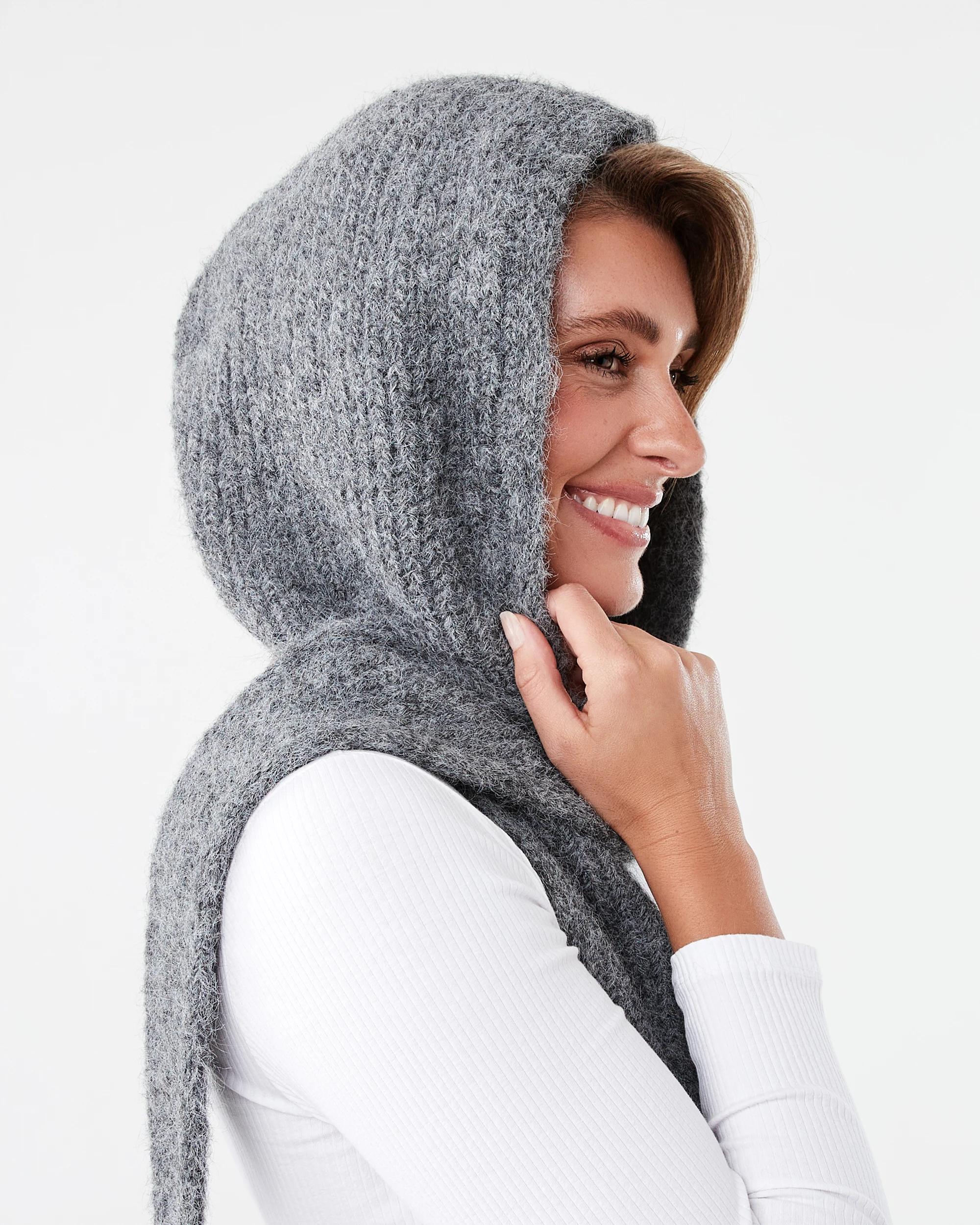 4 Hooded Scarf Grey Marle, 4 of 5