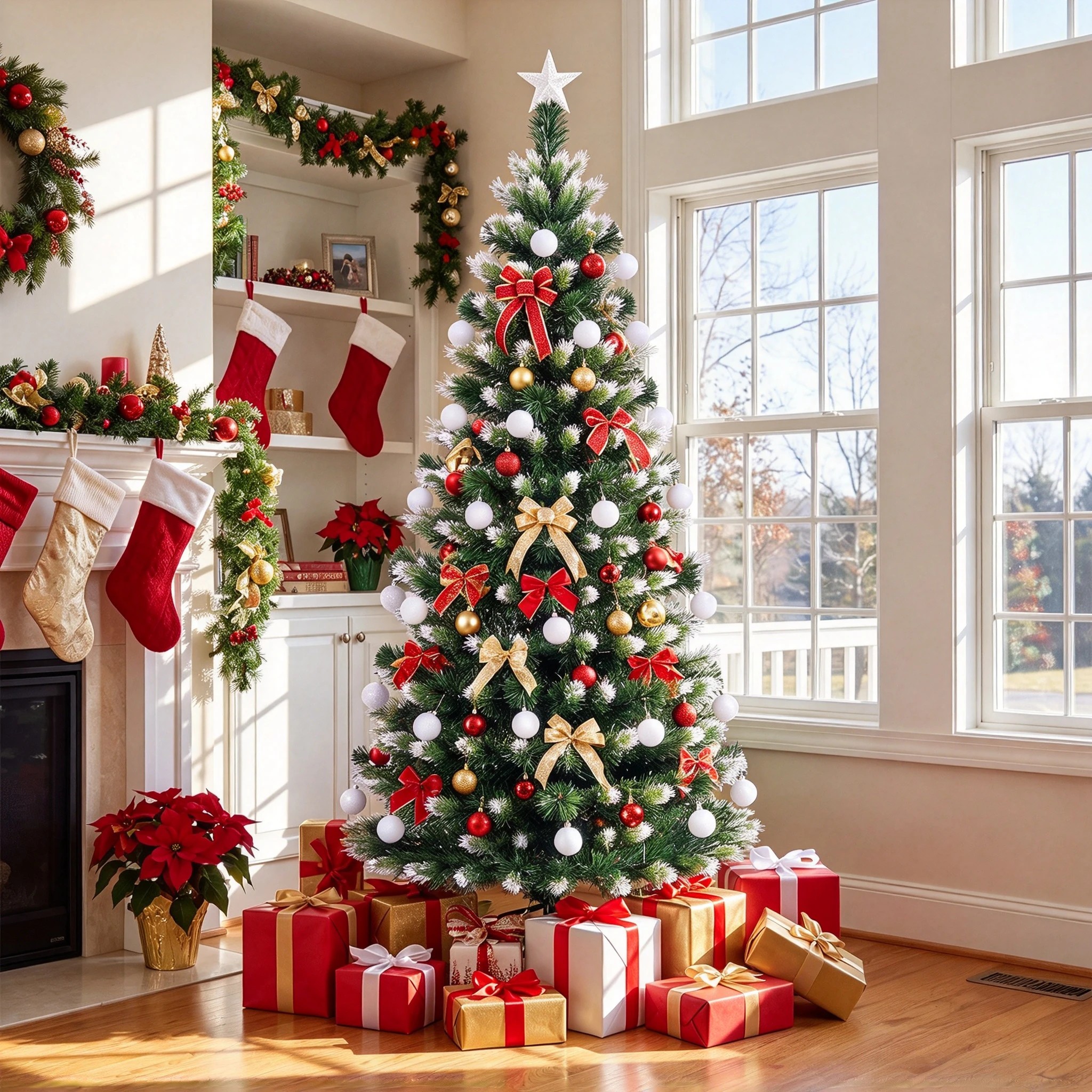 5 Costway 1.8M Artificial Fiber Optic Christmas Tree 36 Warm White LEDs, 5 of 7