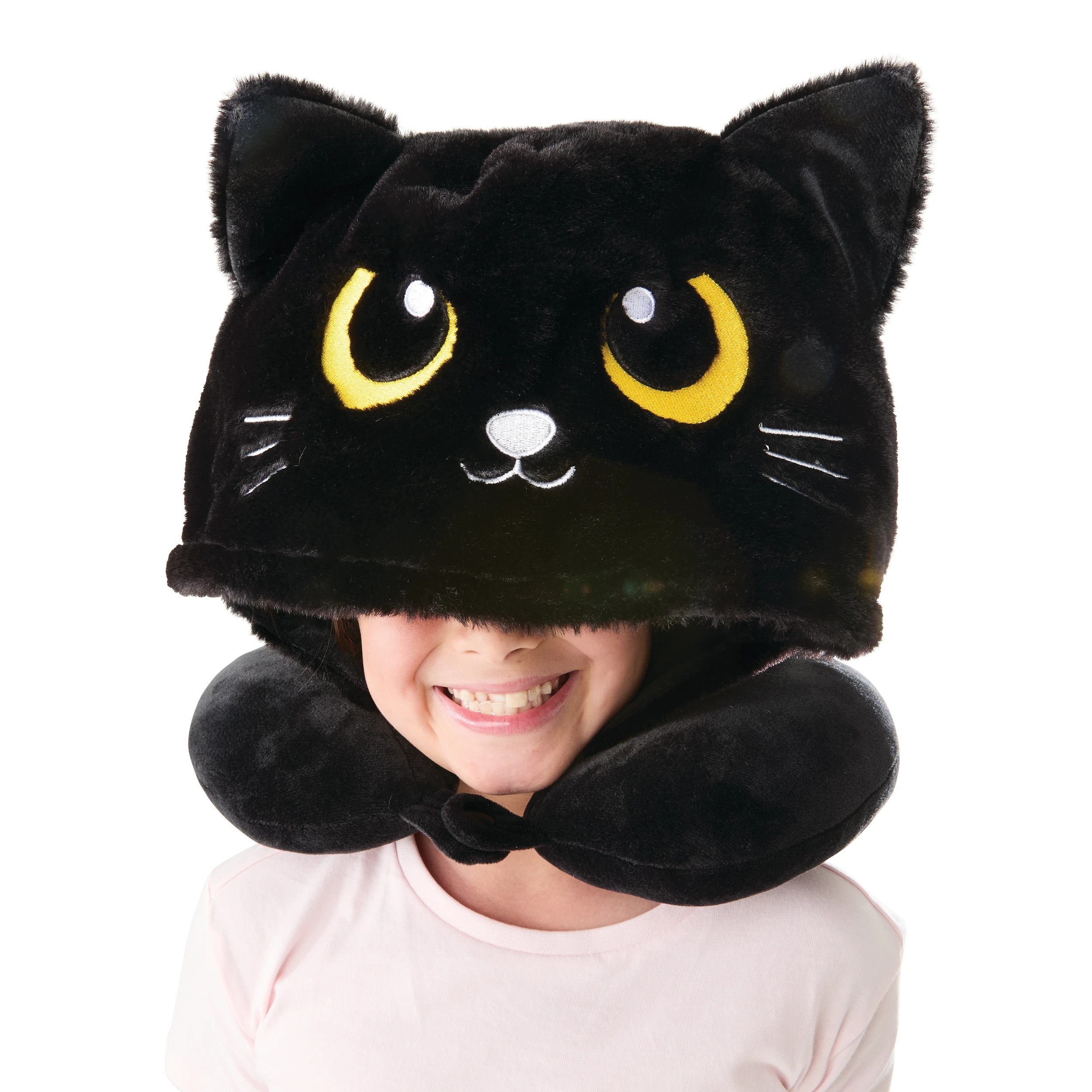 2 Hooded Travel Pillow - Cat, 2 of 8