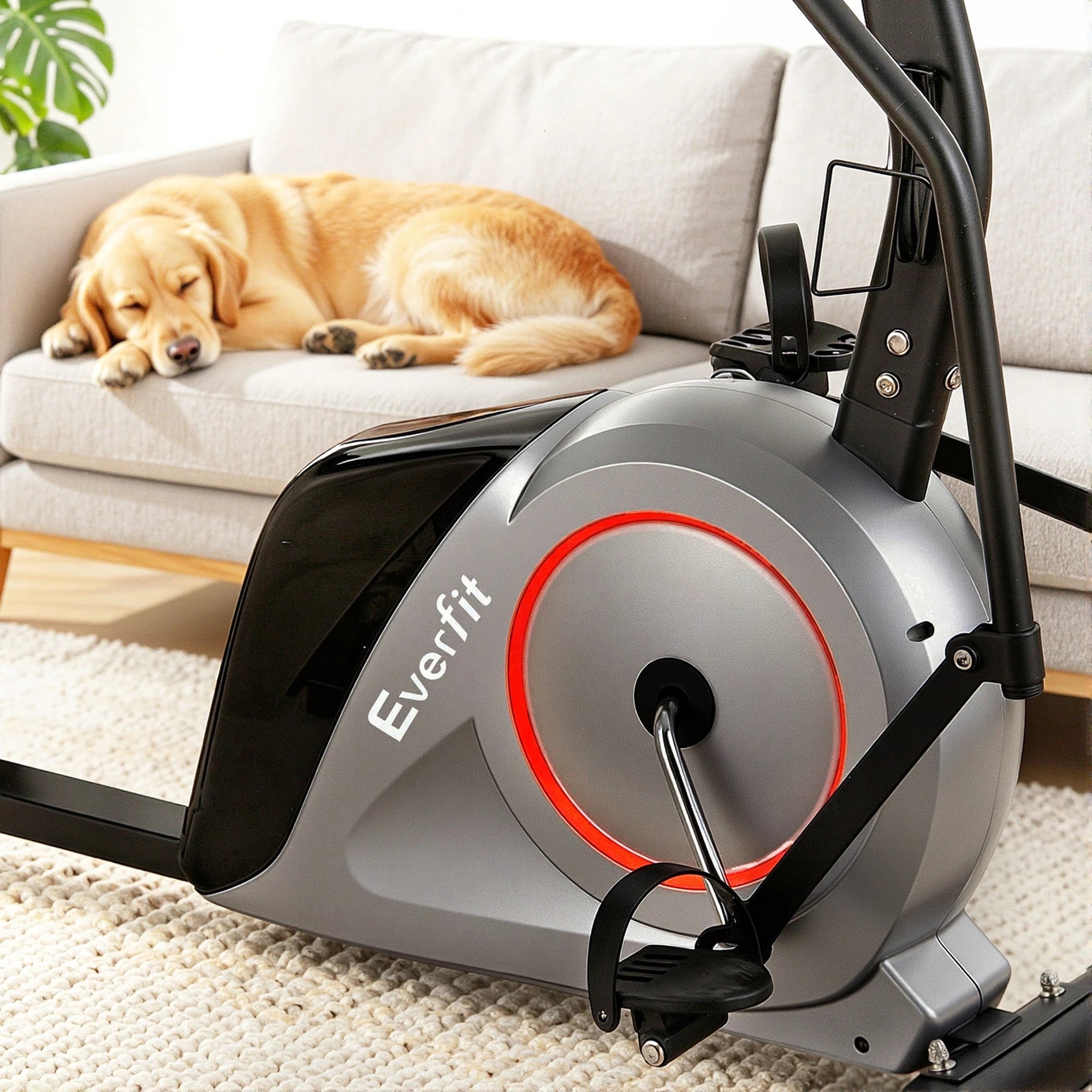 7 Everfit Exercise Bike Recumbent Cycling Magnetic Bluetooth App Connect - Black, 7 of 9