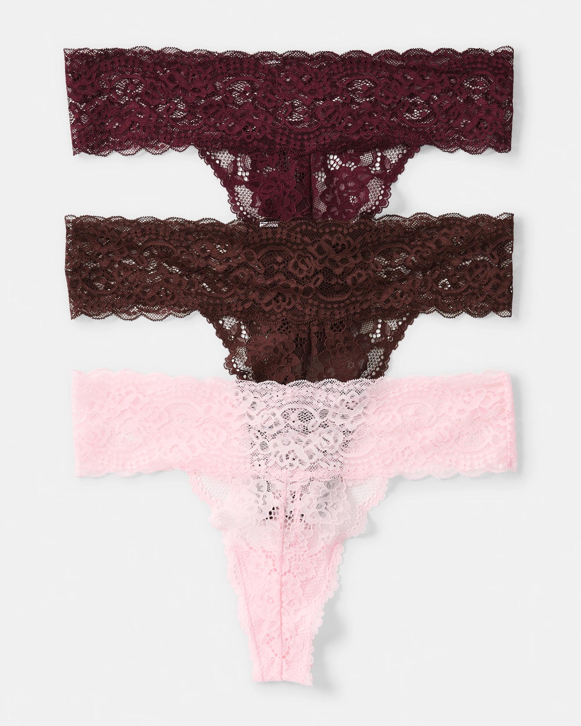 1 3 Pack Lace G-String Briefs Cc Vr Ba, 1 of 8