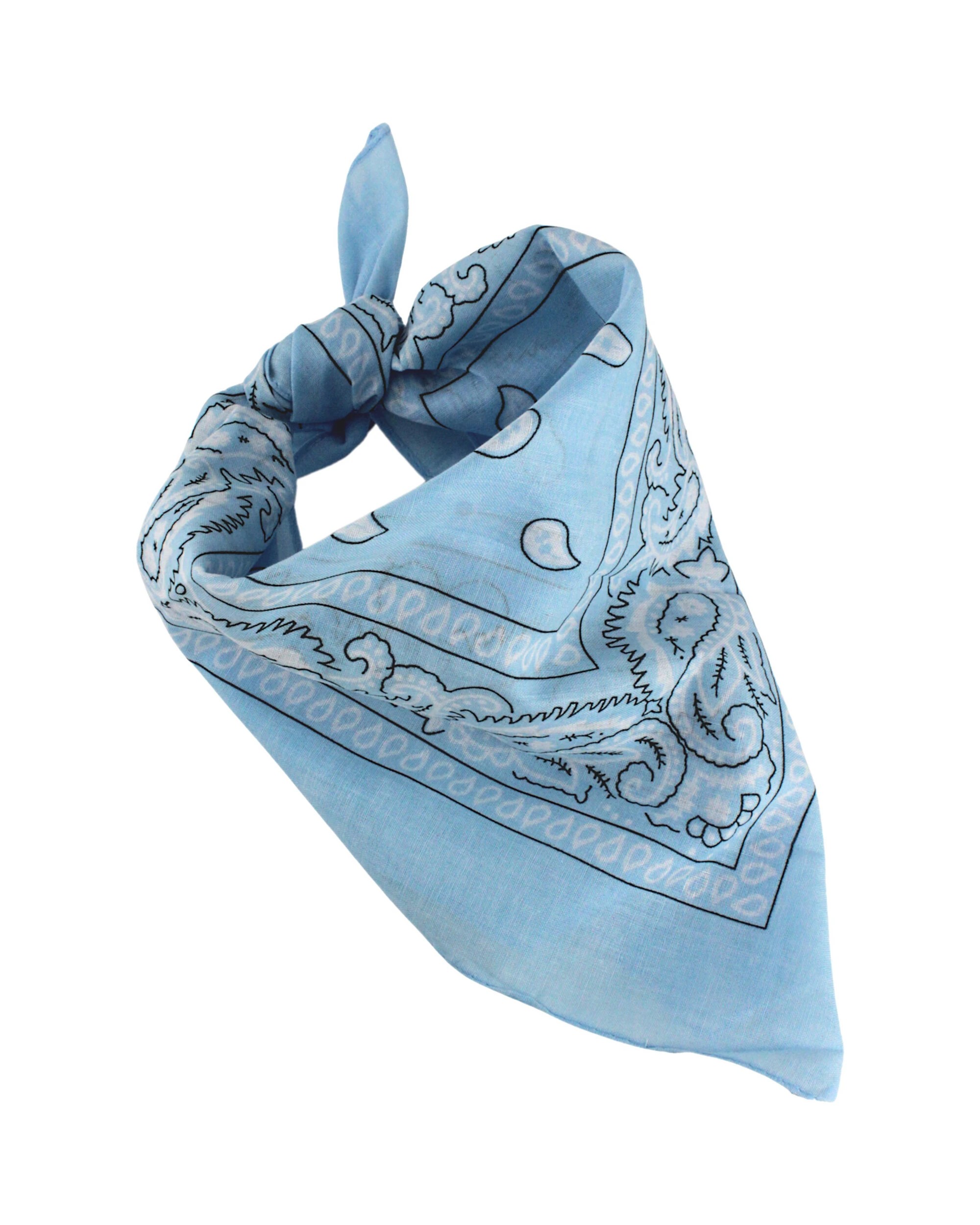 1 JD Party Light Paisley Bandana - Blue, 1 of 3