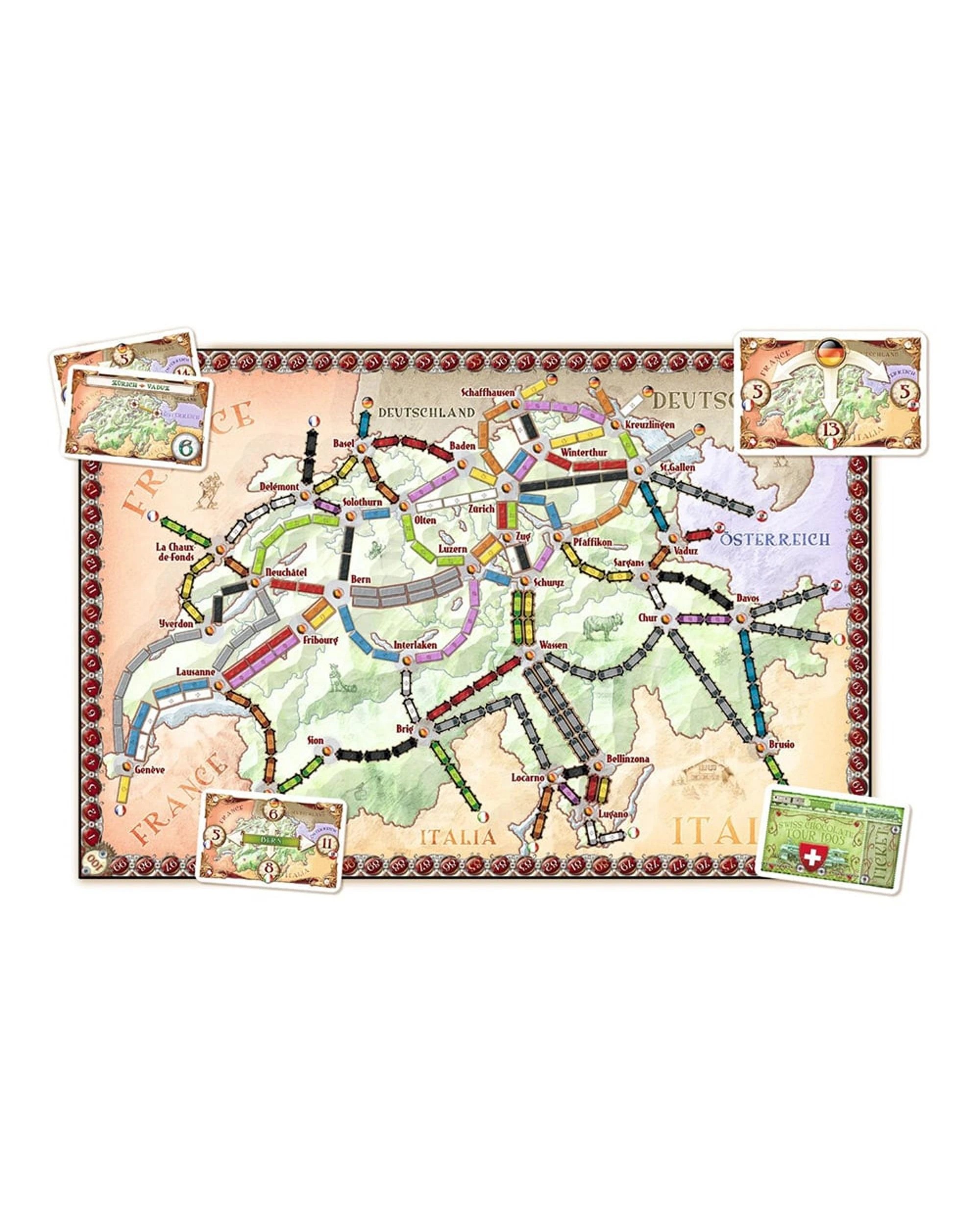 2 Ticket To Ride India + Switzerland Expansion Board Game, 2 of 3