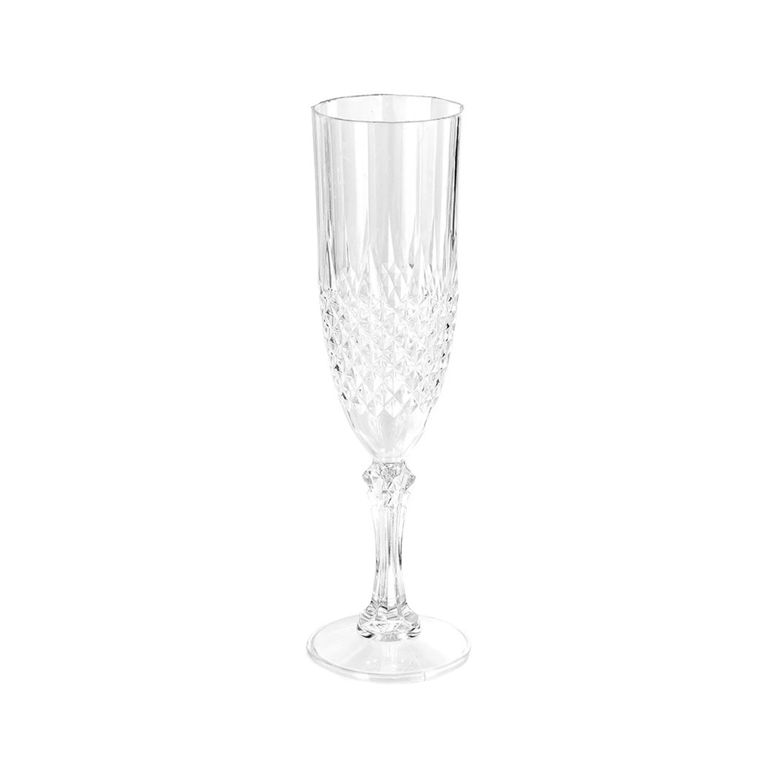 2 Lemon & Lime Crystal Deco 230ml Plastic Champagne Glass Sparkling Wine Flute
 - Clear, 2 of 4