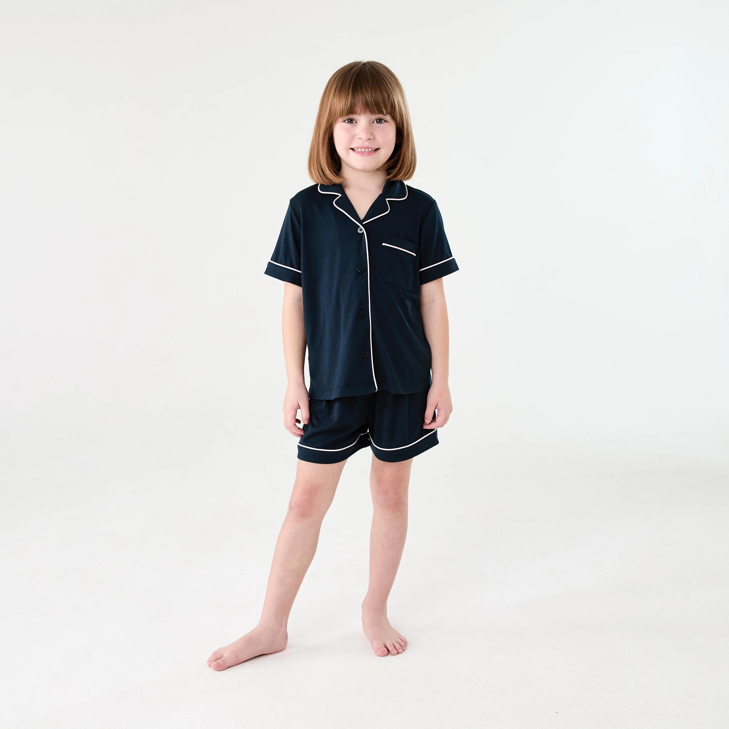 1 Short Sleeve Button Down Pyjama Set DEEP INDIGO, 1 of 8