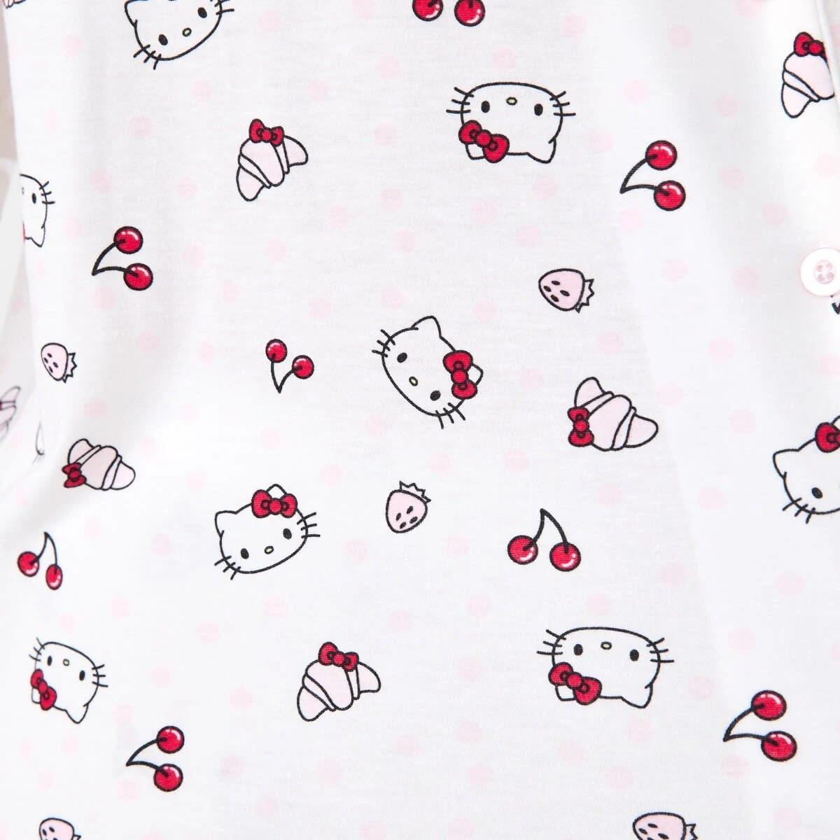 7 Hello Kitty License Long Sleeve Top and Comfort Pants Pyjama Set HELLO KITTY AOP WHITE, 7 of 7