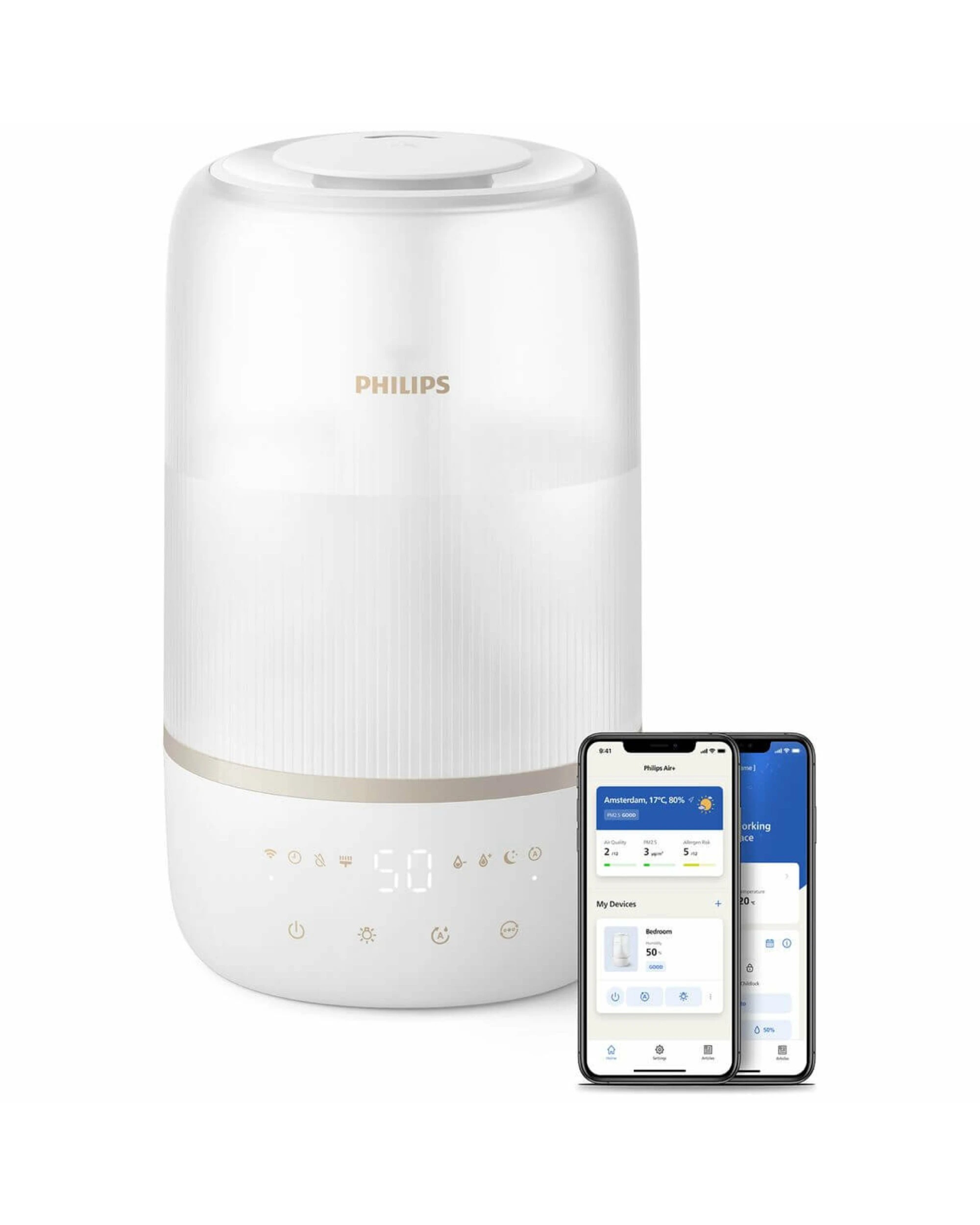 2 Philips 1000 Series Ultrasonic Air Humidifier White, 2 of 5