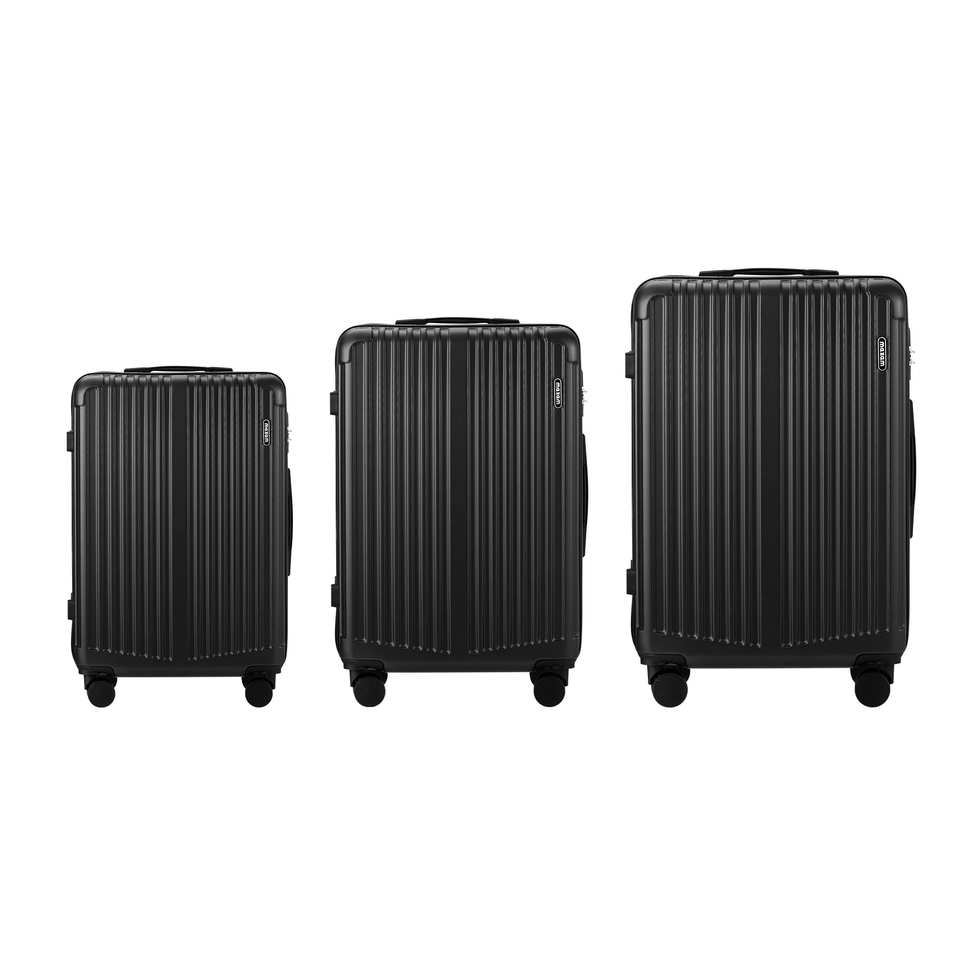 7 Mazam 3PCS Luggage Suitcase Trolley Set TSA Lock Hard Case - Black, 7 of 9