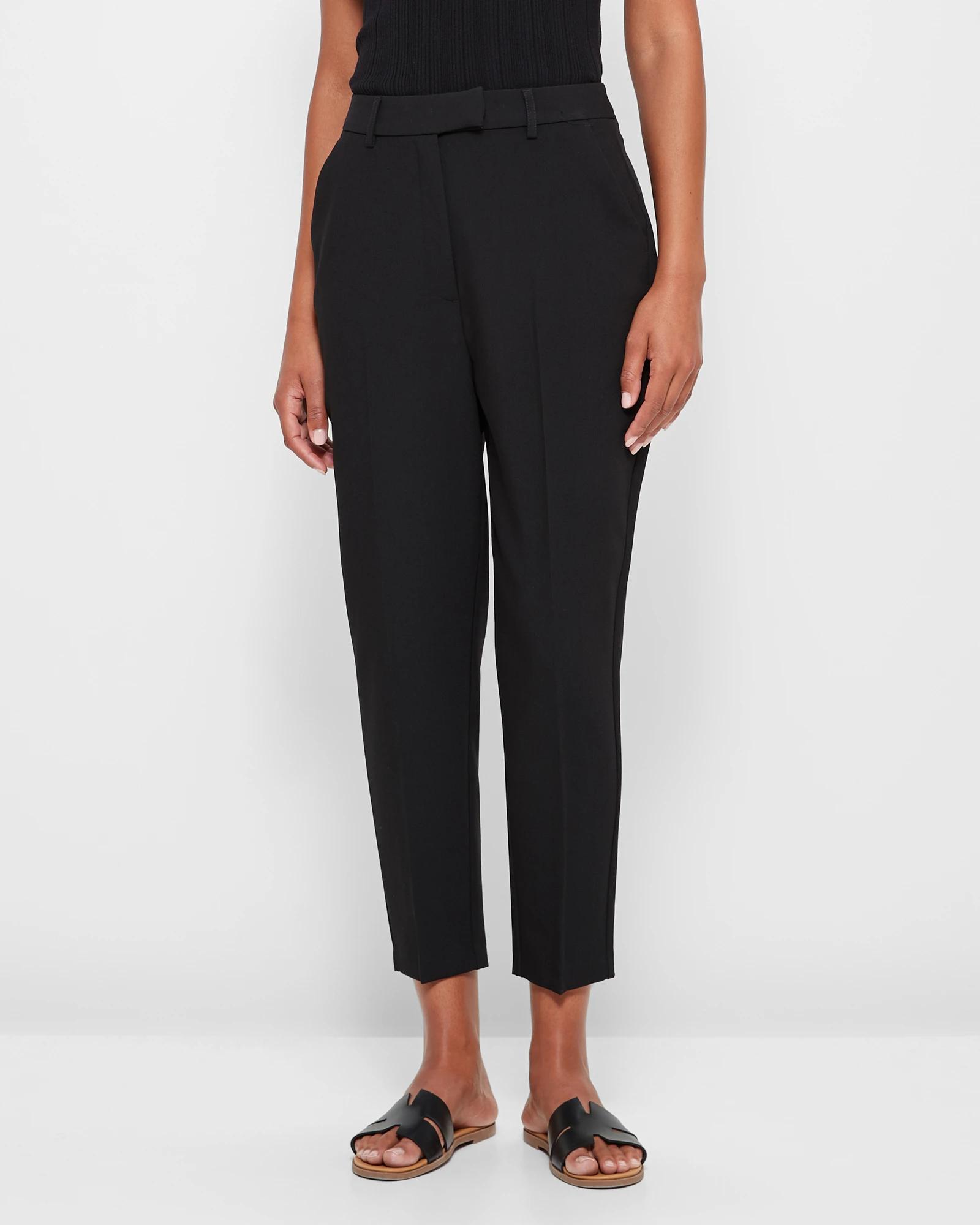 1 High Waist Slim Tapered Ankle Pants - Preview BLACK, 1 of 10