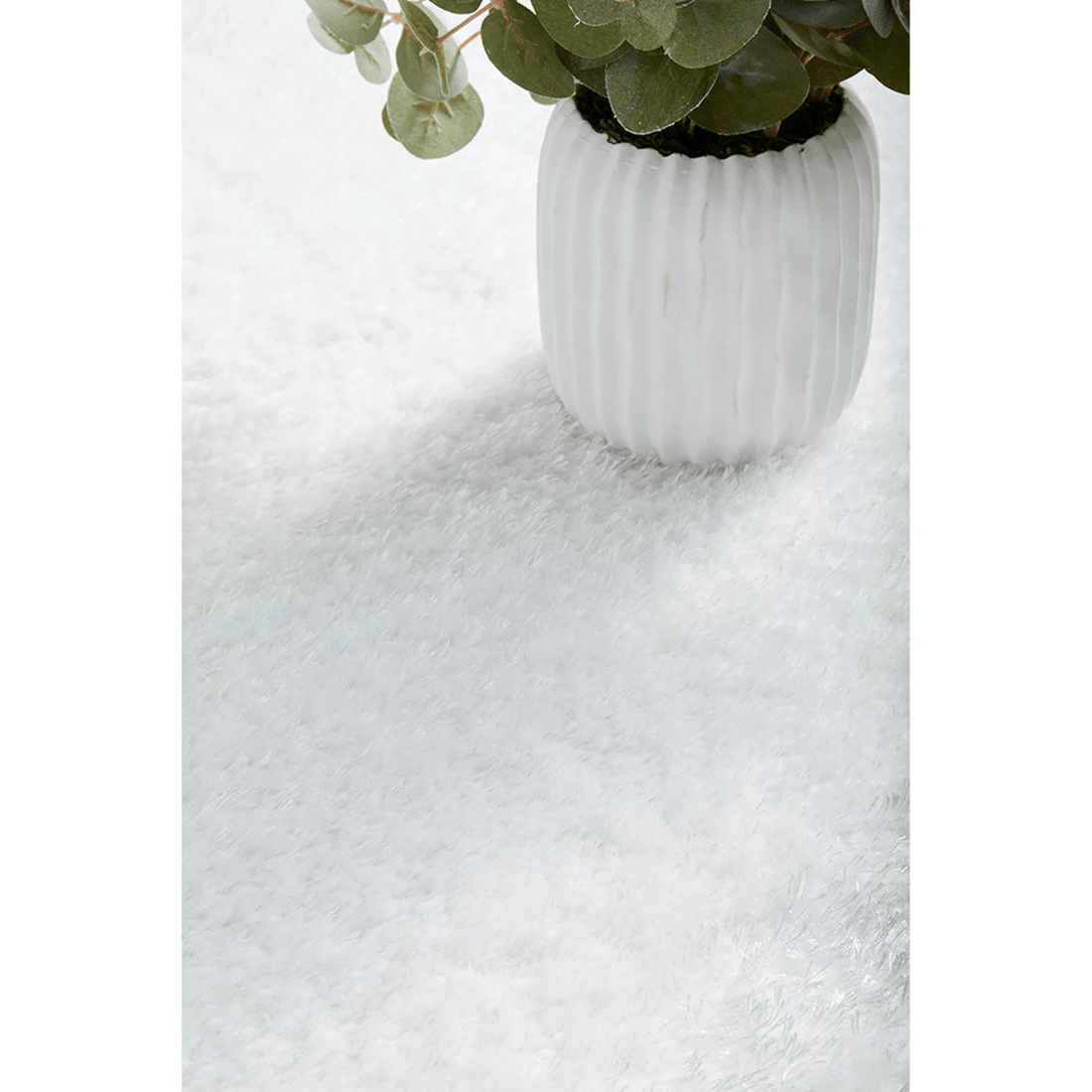 7 RUG CULTURE Sienna White Shag Rug — Power-Loomed Polypropylene, 5 cm Pile - White, 7 of 7