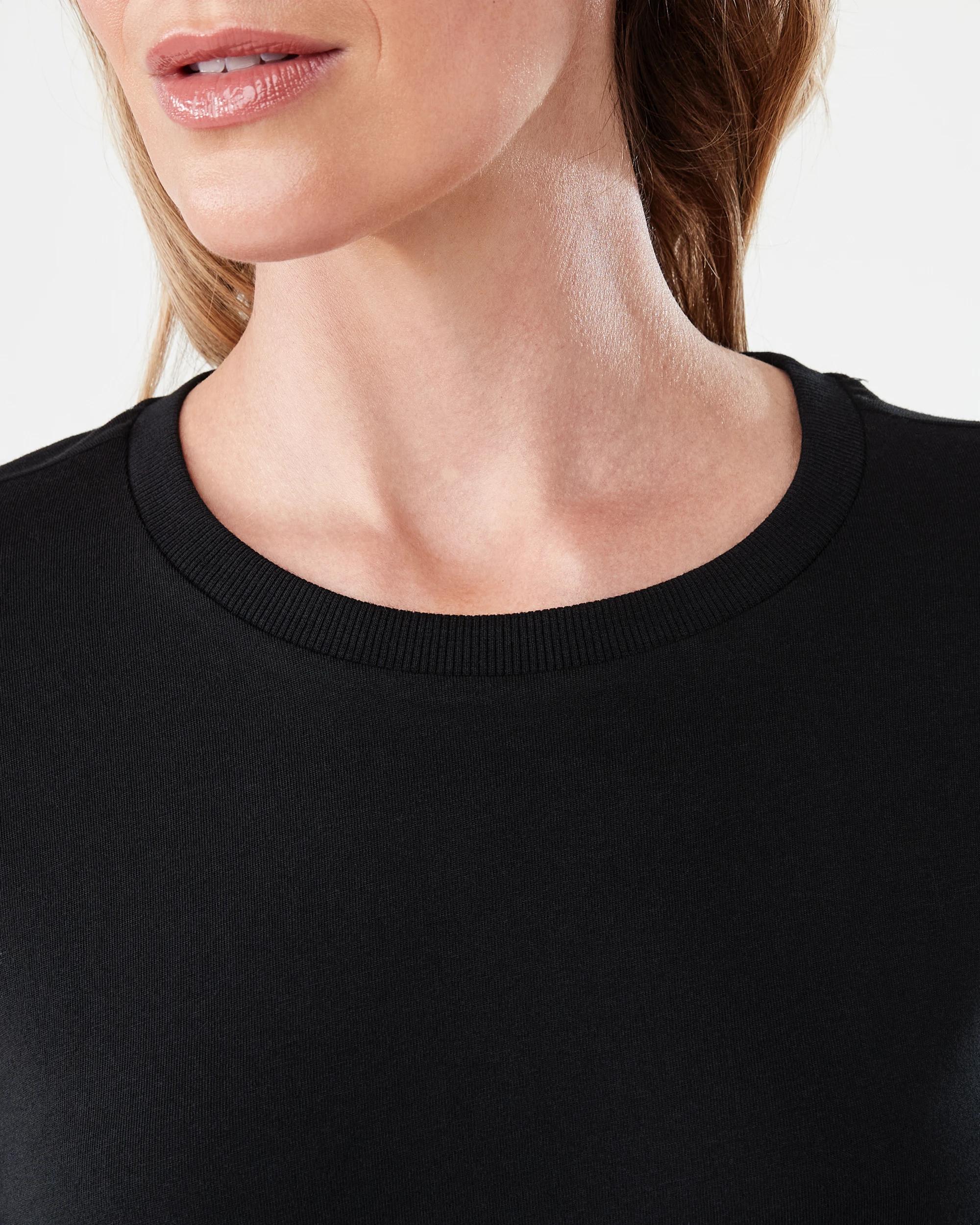 5 Long Sleeve Cotton Modal T-shirt Black, 5 of 6