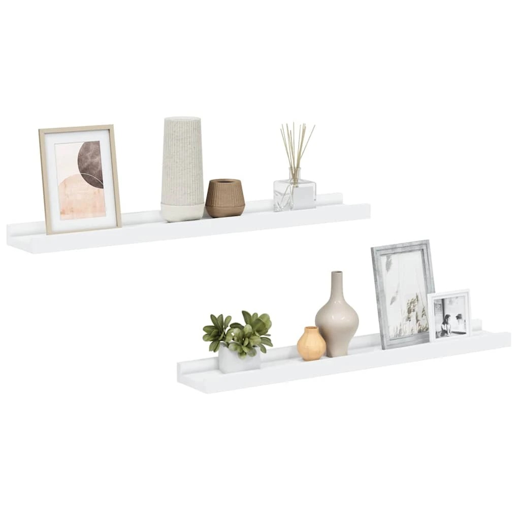 2 vidaXL Frame ledge shelf Durable - White, 2 of 9