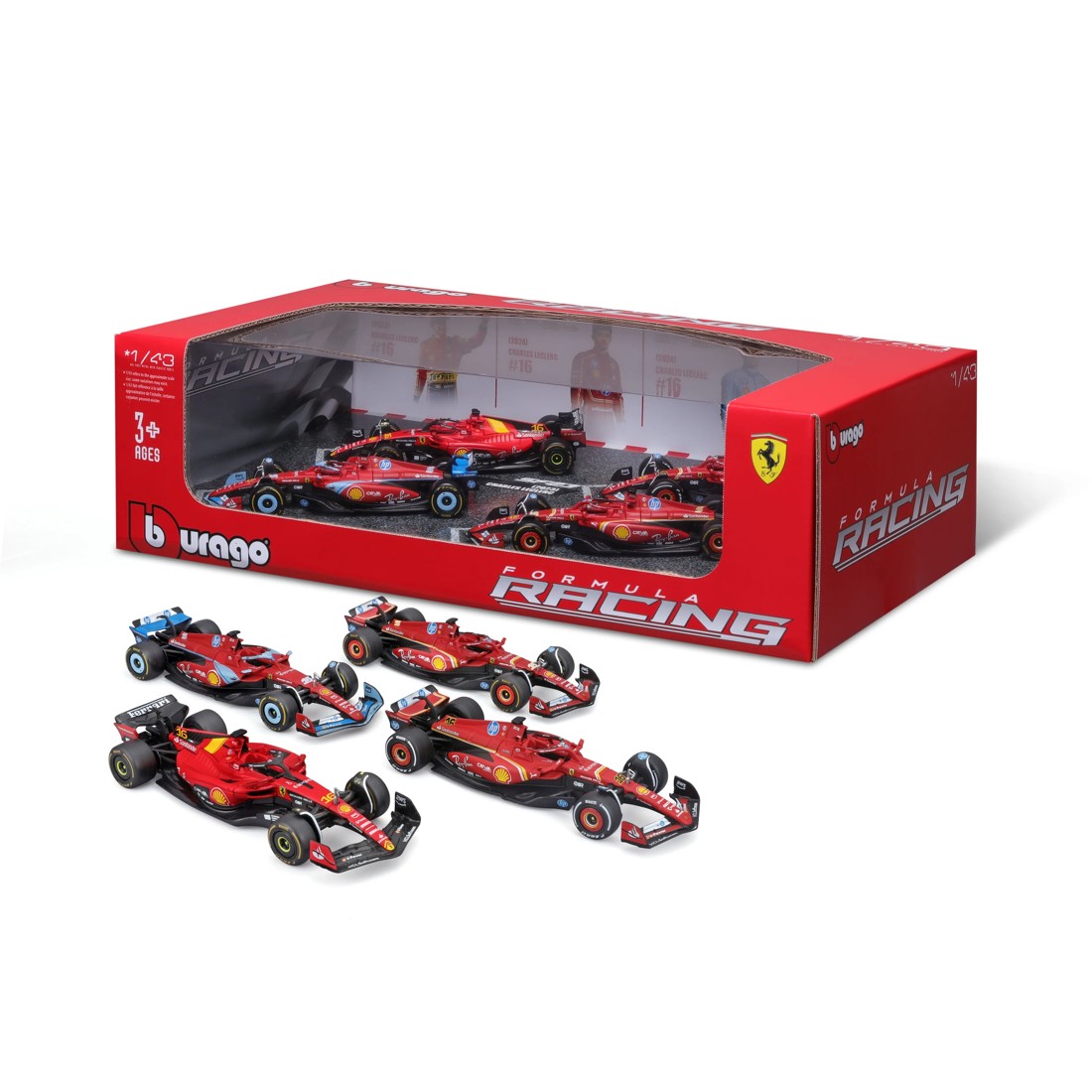 2 4 Piece Bburago 1:43 Formula Racing Car Gift Pack - Assorted, 2 of 4