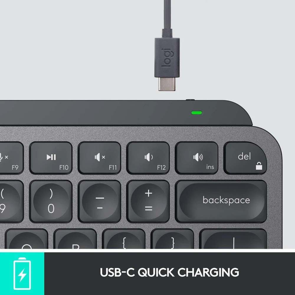 8 Logitech MX Keys Mini Wireless Keyboard Graphite, 8 of 10