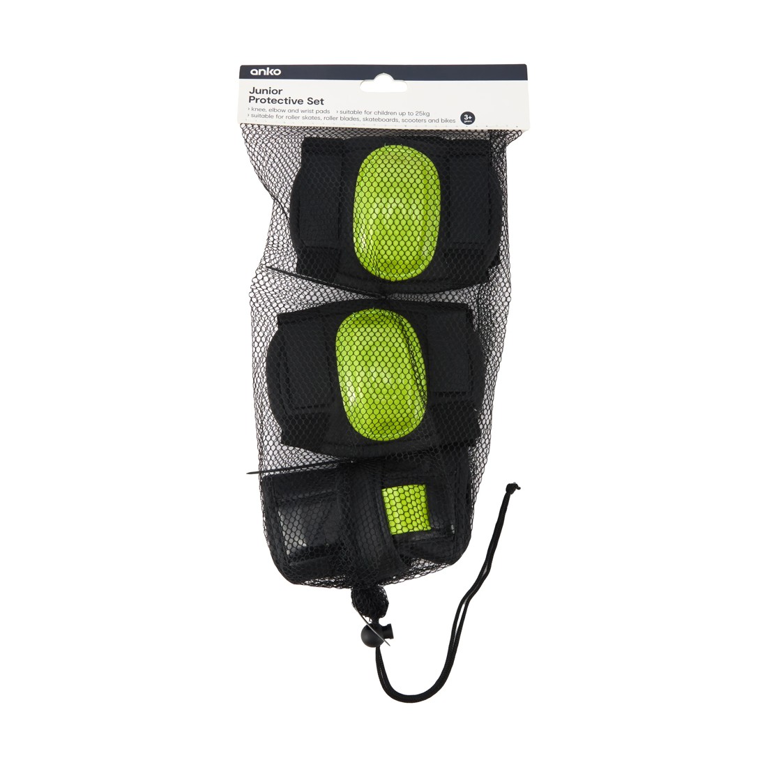 7 Junior Protective Set - Black and Green, 7 of 7