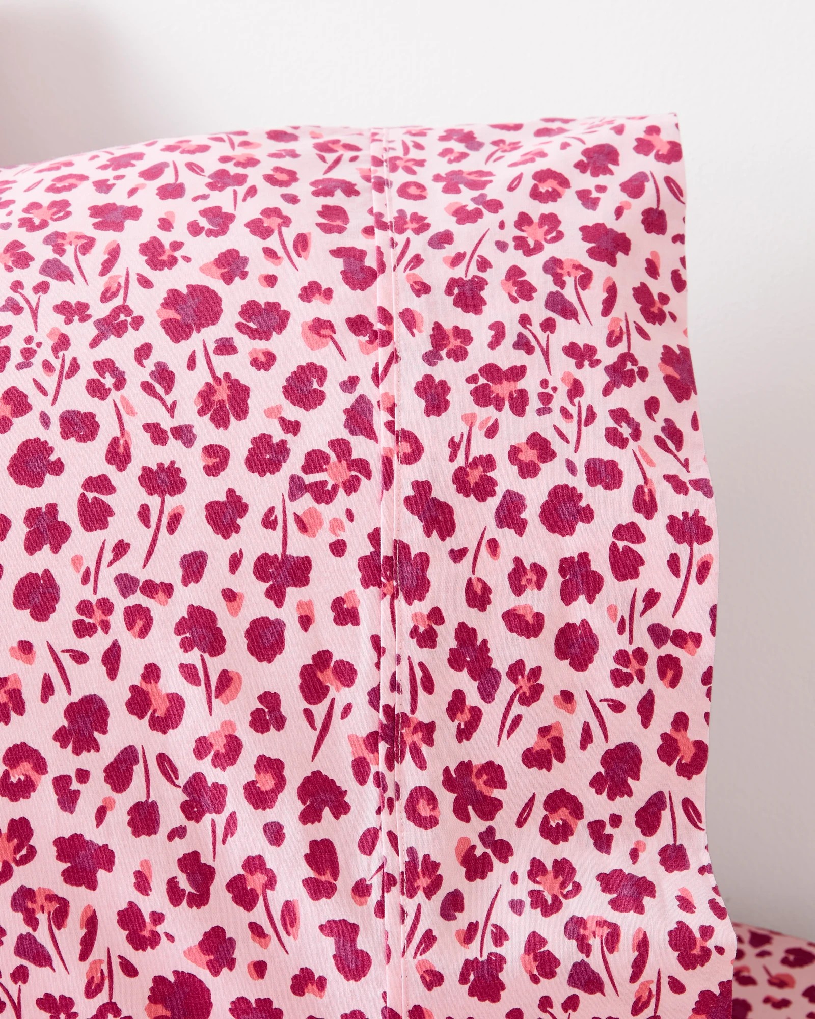 2 Target Australian Cotton Leopard Floral Mix & Match Pillowcases 2 Pack
 - Queen Bed
 - Pink, 2 of 4