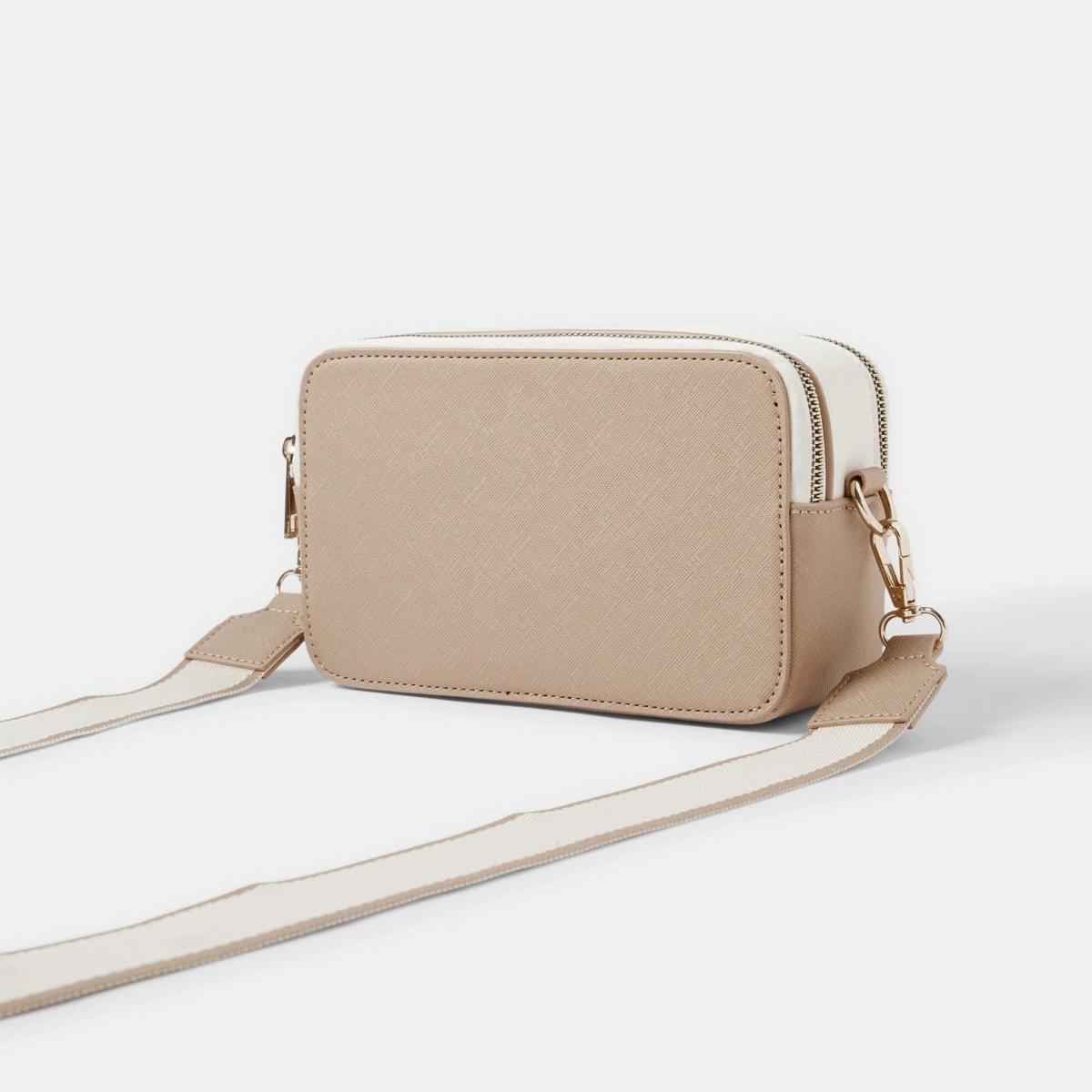 2 Double Zip Crossbody Bag BEIGE VANILLA, 2 of 8