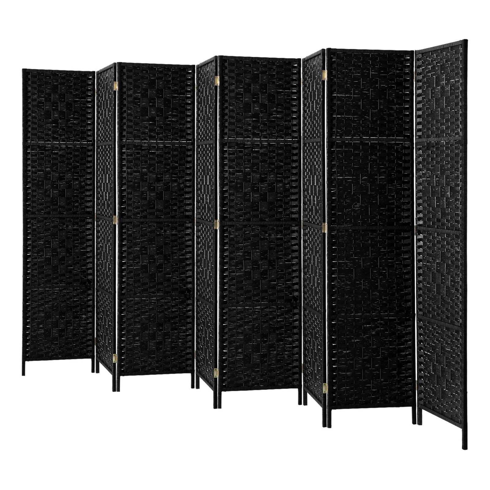 1 Oikiture 8 Panels Room Divider - Black, 1 of 10