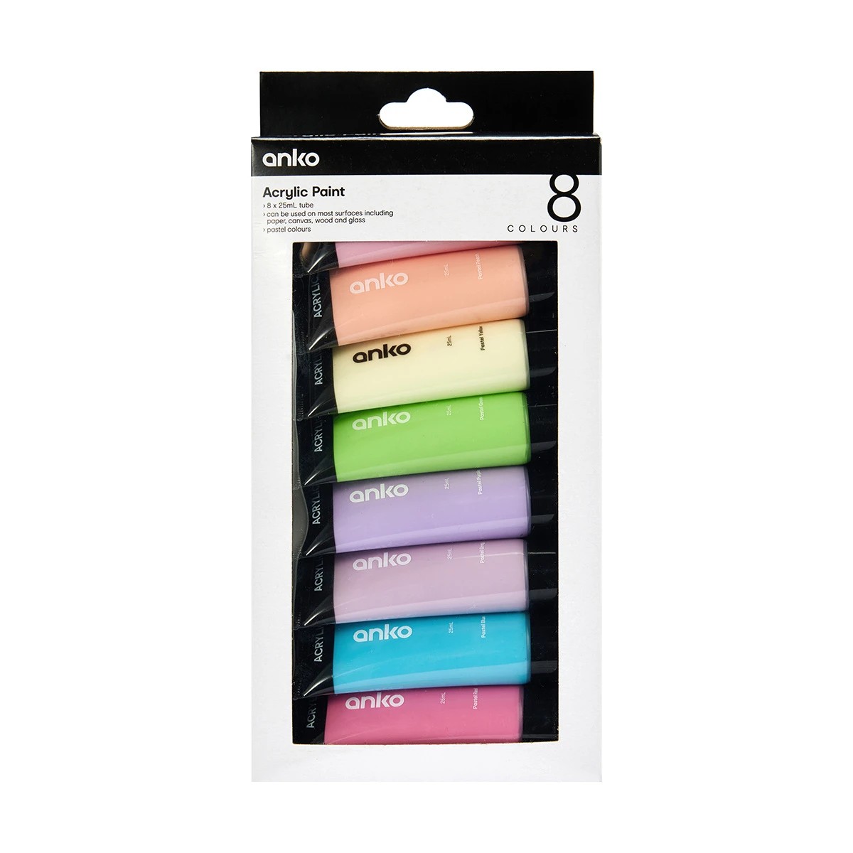 1 8 Pack Acrylic Paint - Pastel, 1 of 8
