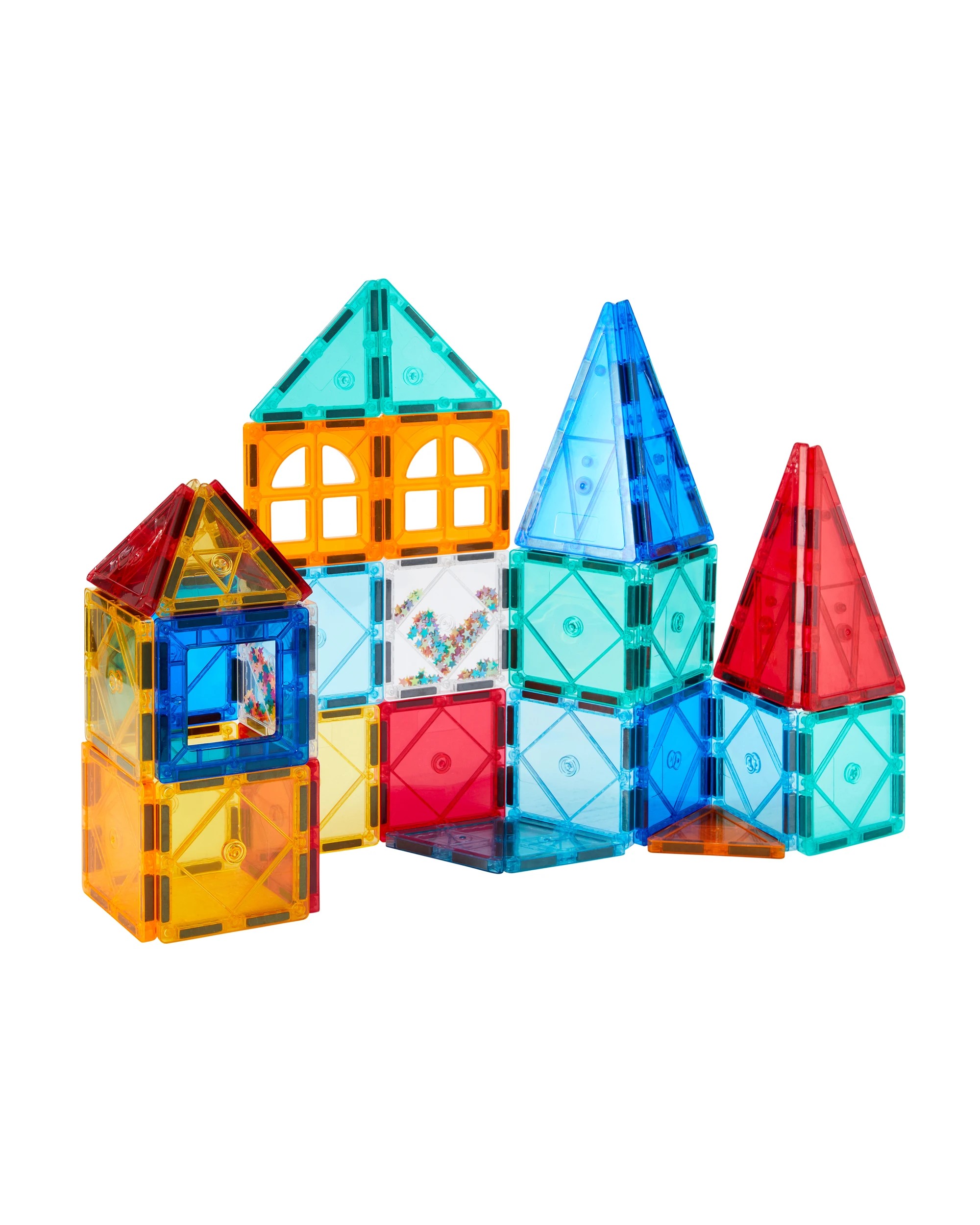 1 50 Piece Magnetic Tiles Set with Storage, 1 of 8