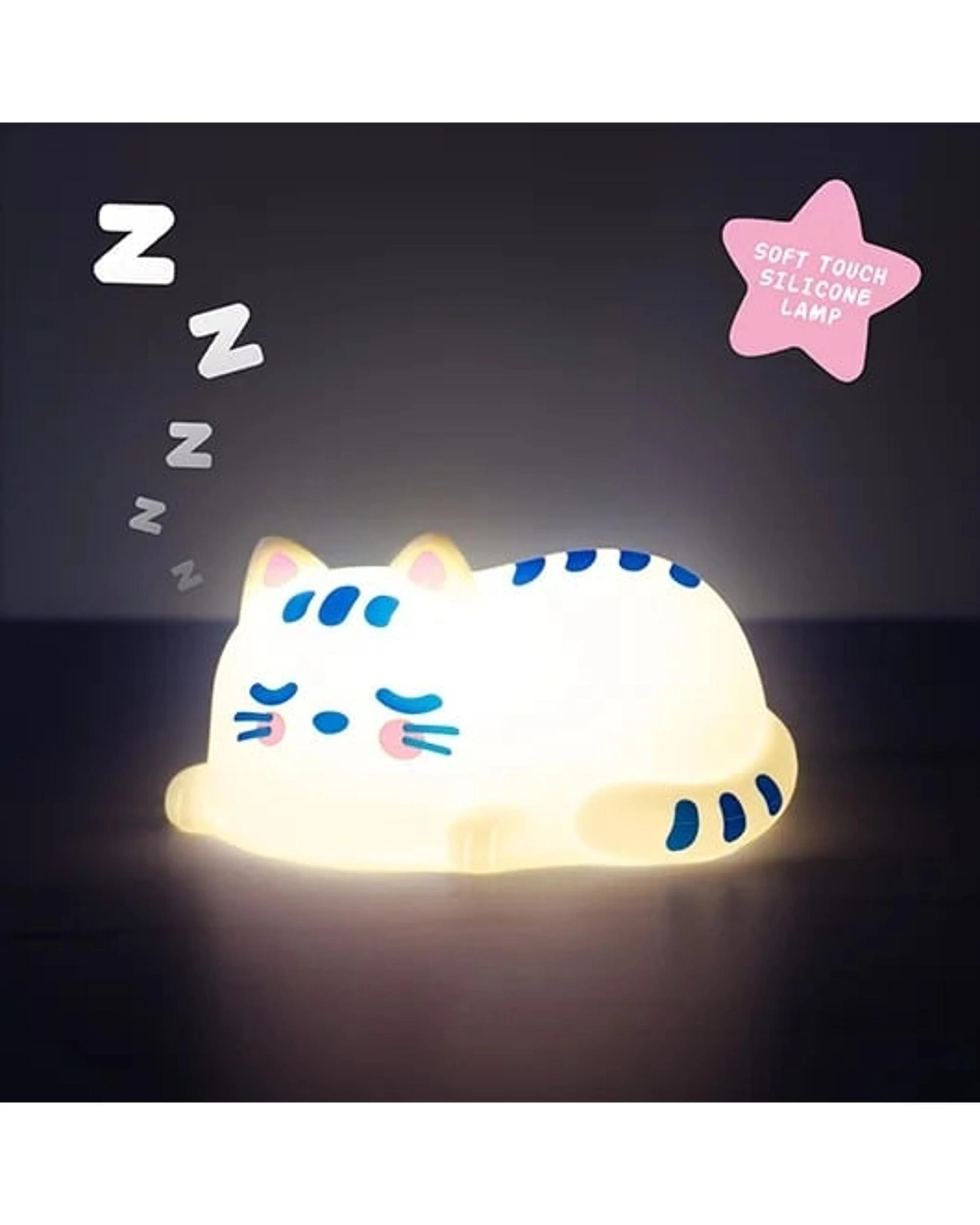 3 Gift Republic Cat Nap Soft Touch Lamp - White, 3 of 4
